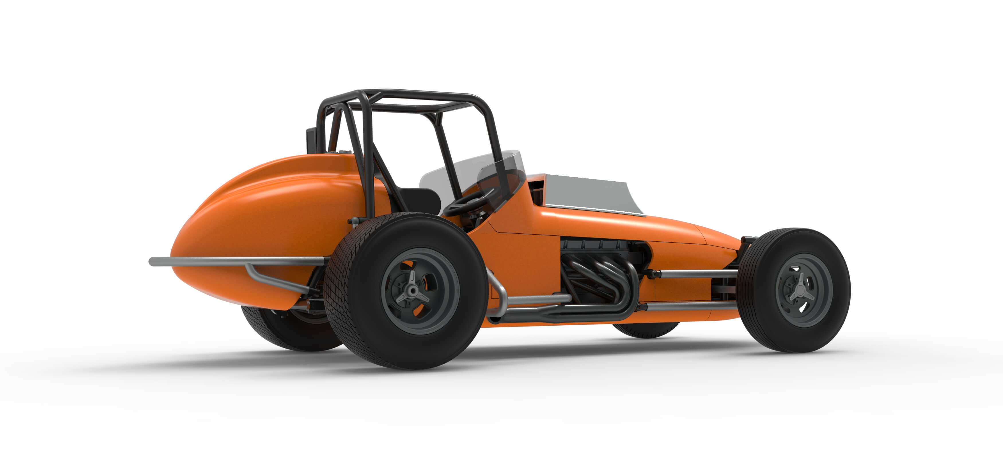 Dirt Silver Crown Champ Car Version 2 Scale 1:25 3D Model