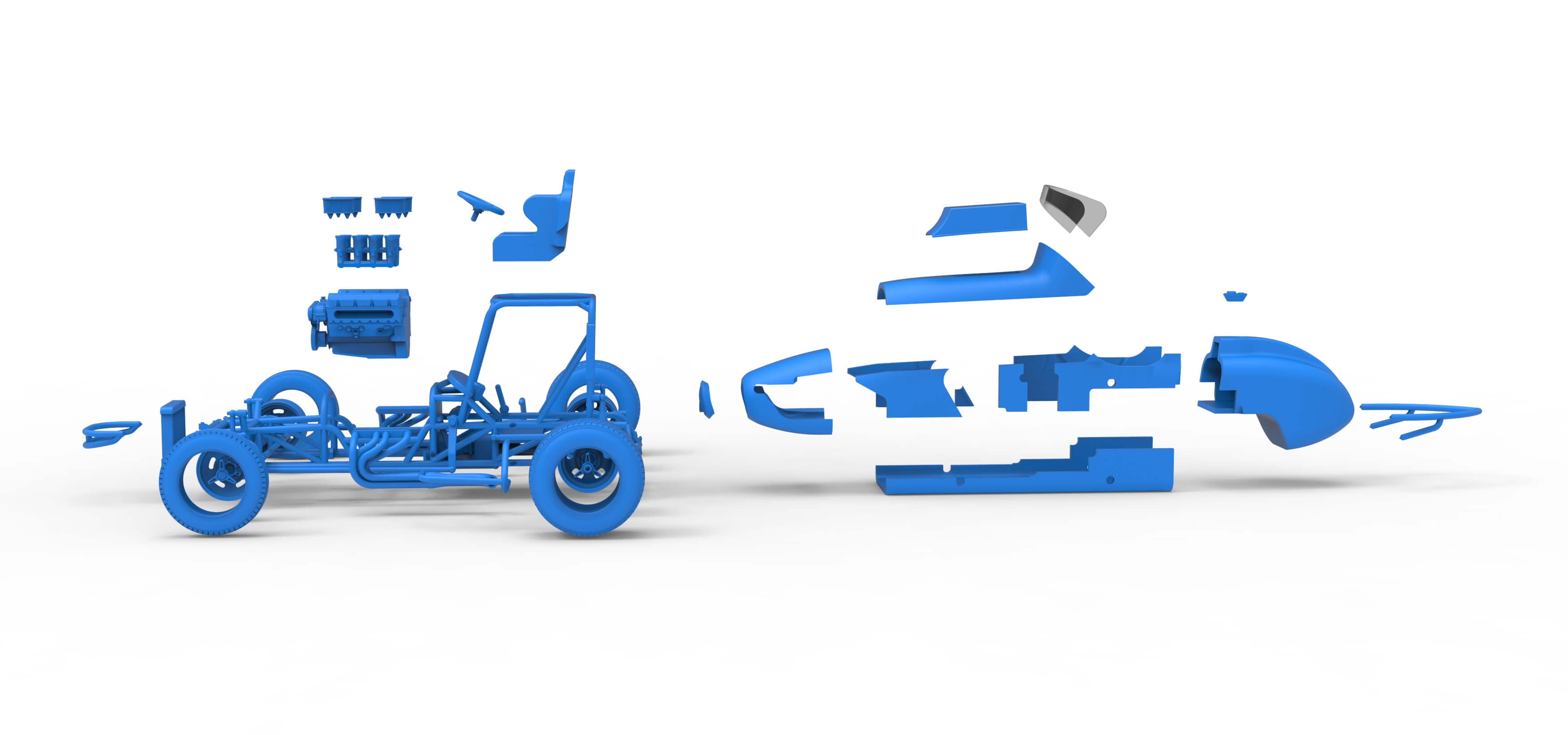 Dirt Silver Crown Champ Car Version 2 Scale 1:25 3D Model