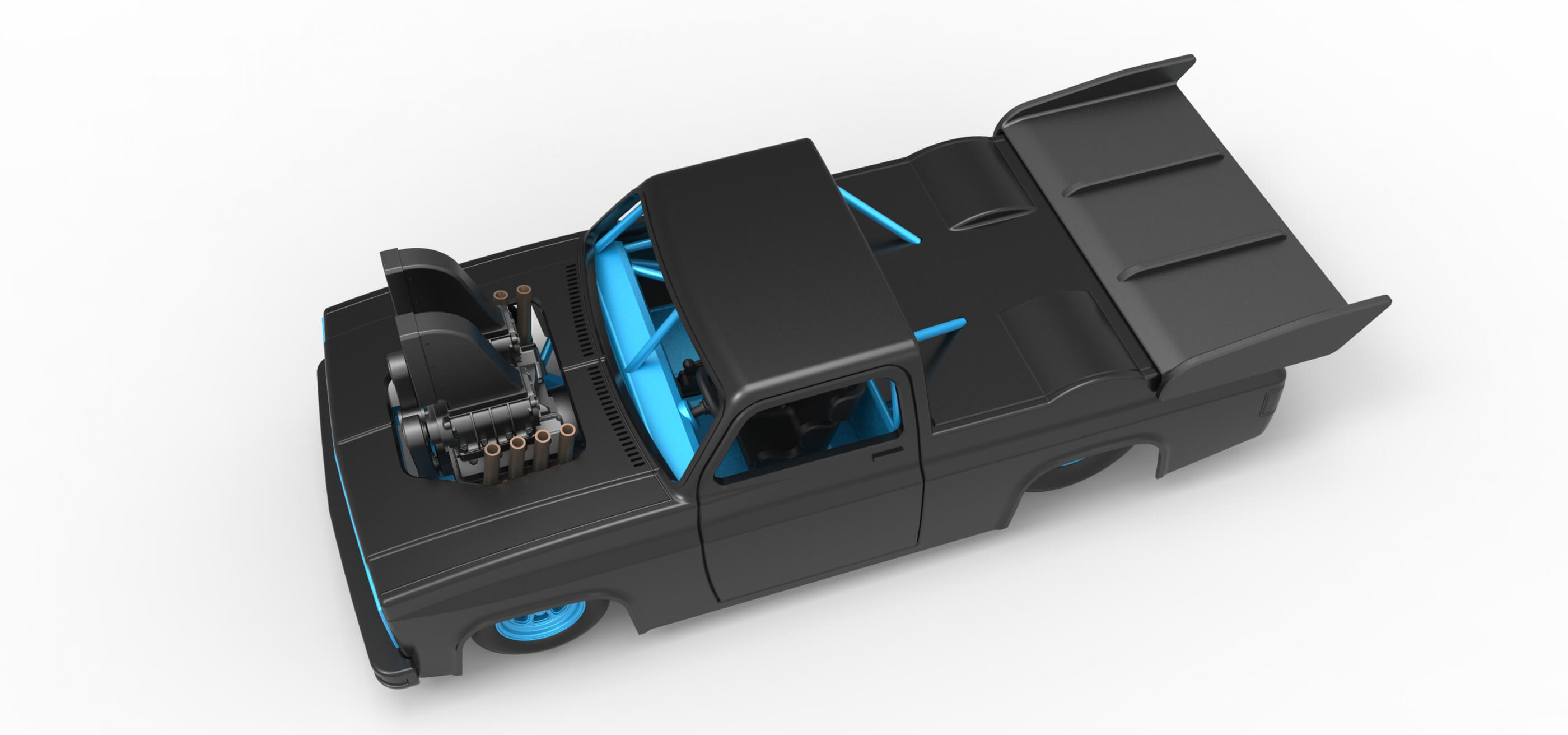Dragster Truck 1:25 3D Model