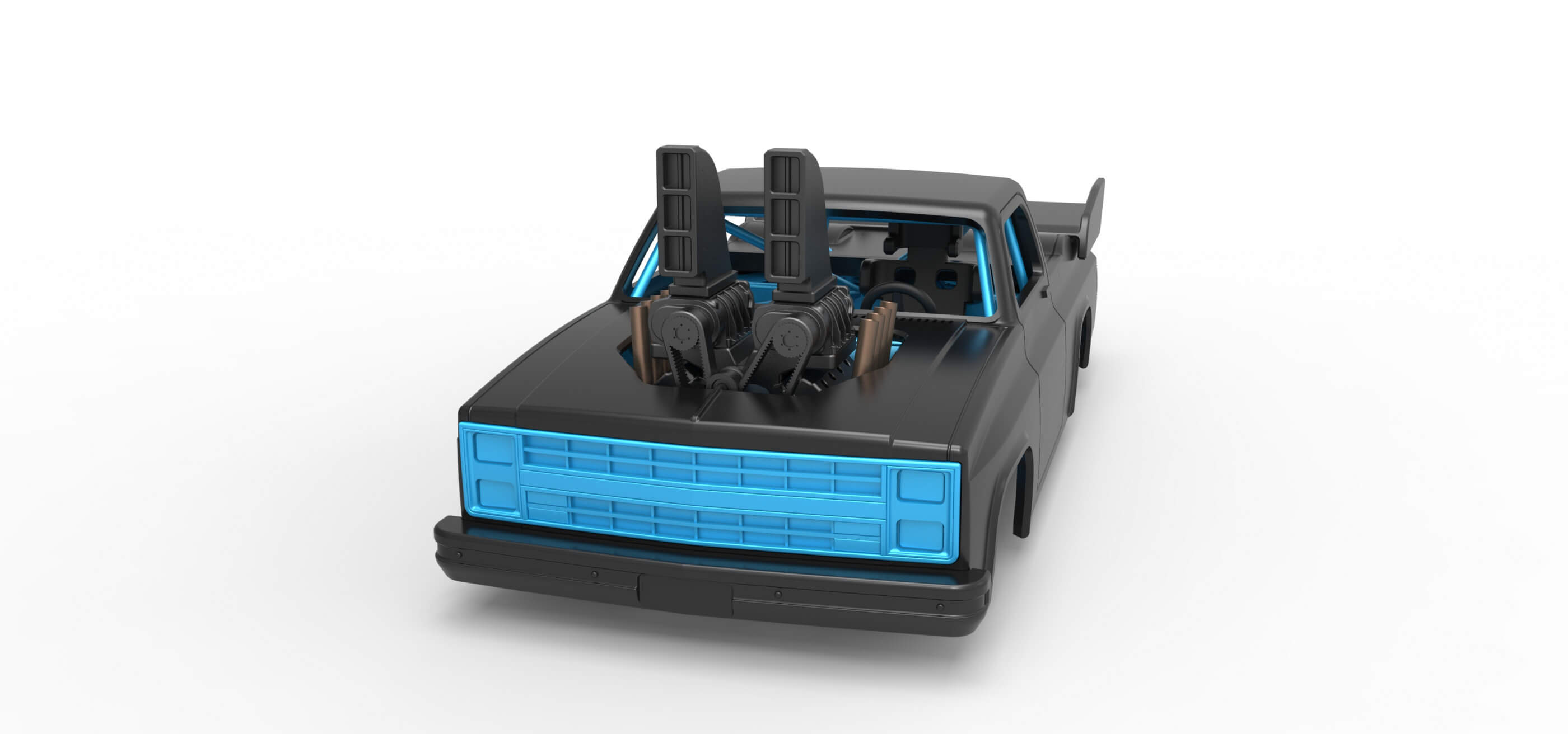Dragster Truck 1:25 3D Model