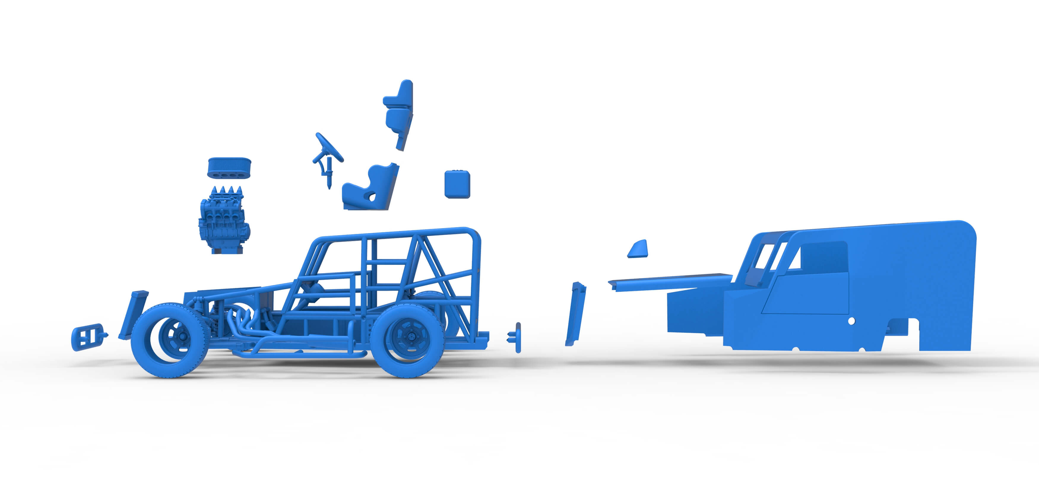 Dwarf Car Scale 1:25 3D Model