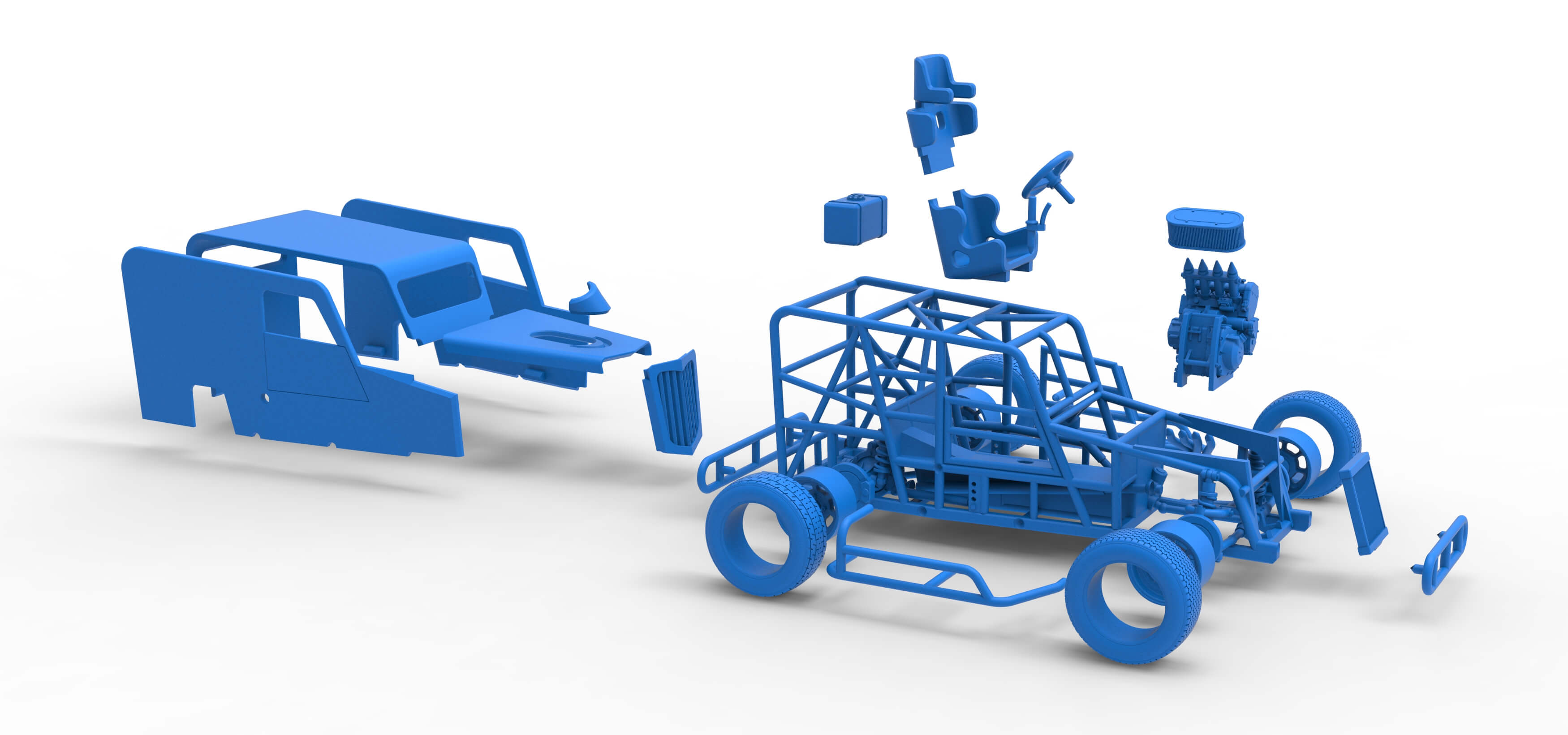 Dwarf Car Scale 1:25 3D Model