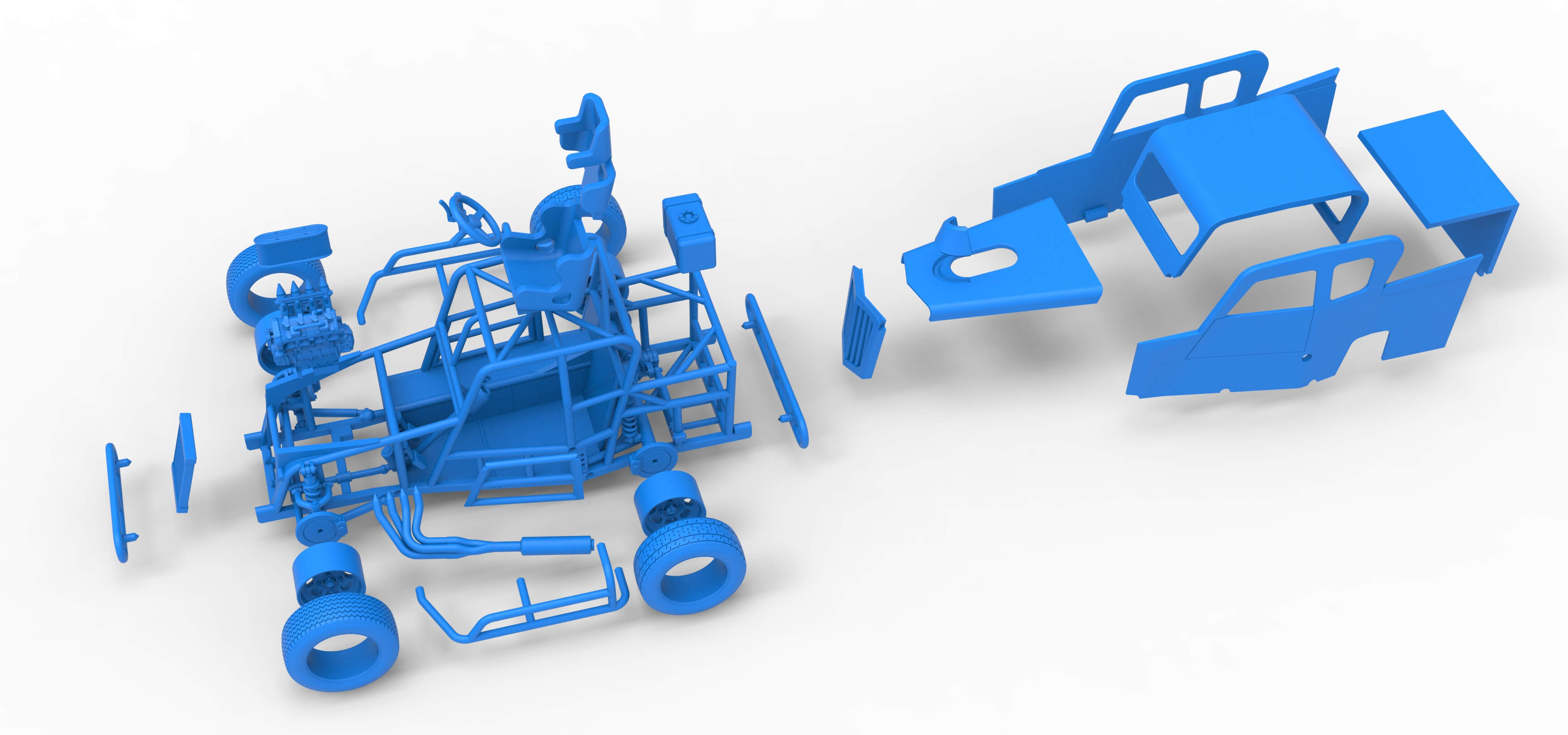 Dwarf Car Version 2 Scale 1:25 3D Model