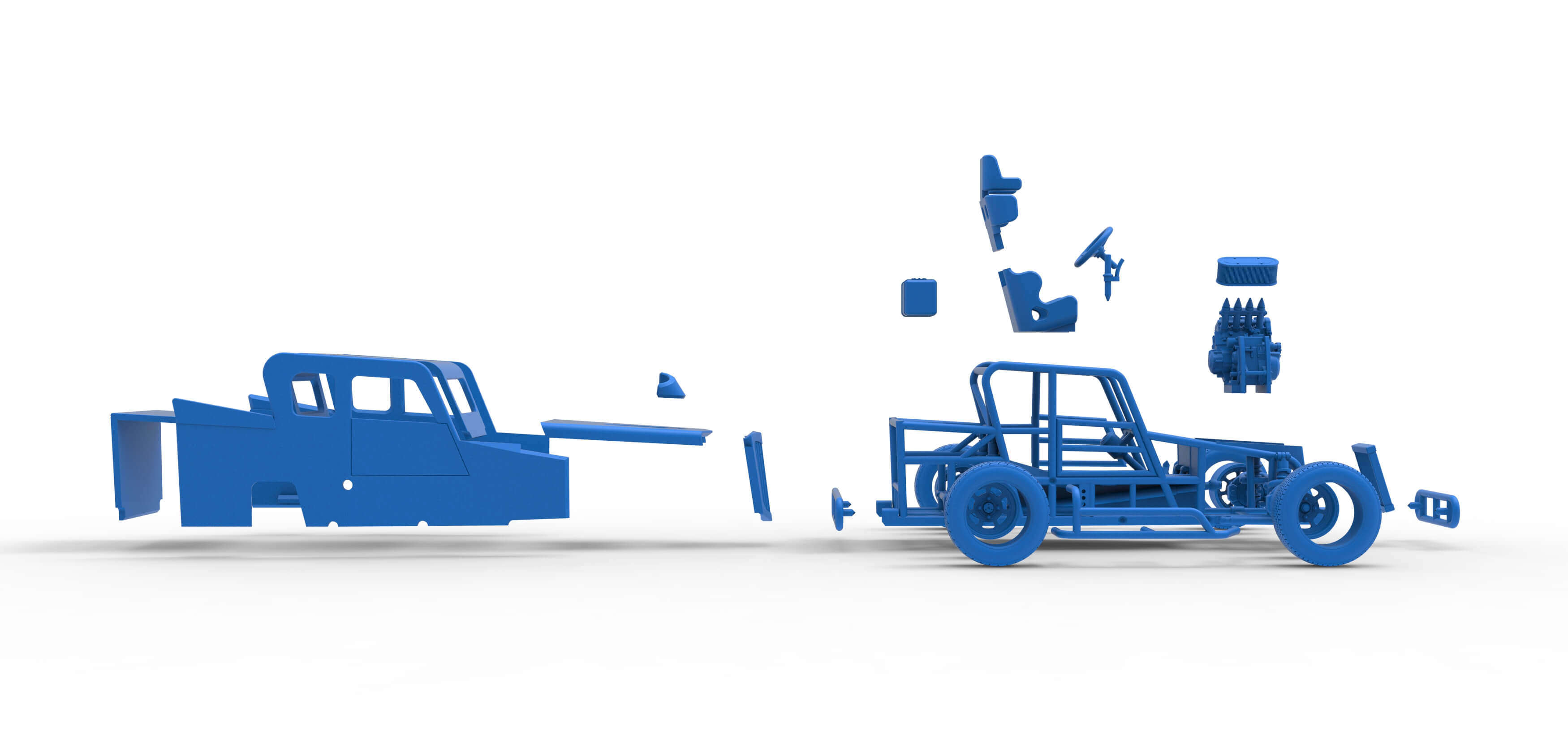 Dwarf Car Version 2 Scale 1:25 3D Model