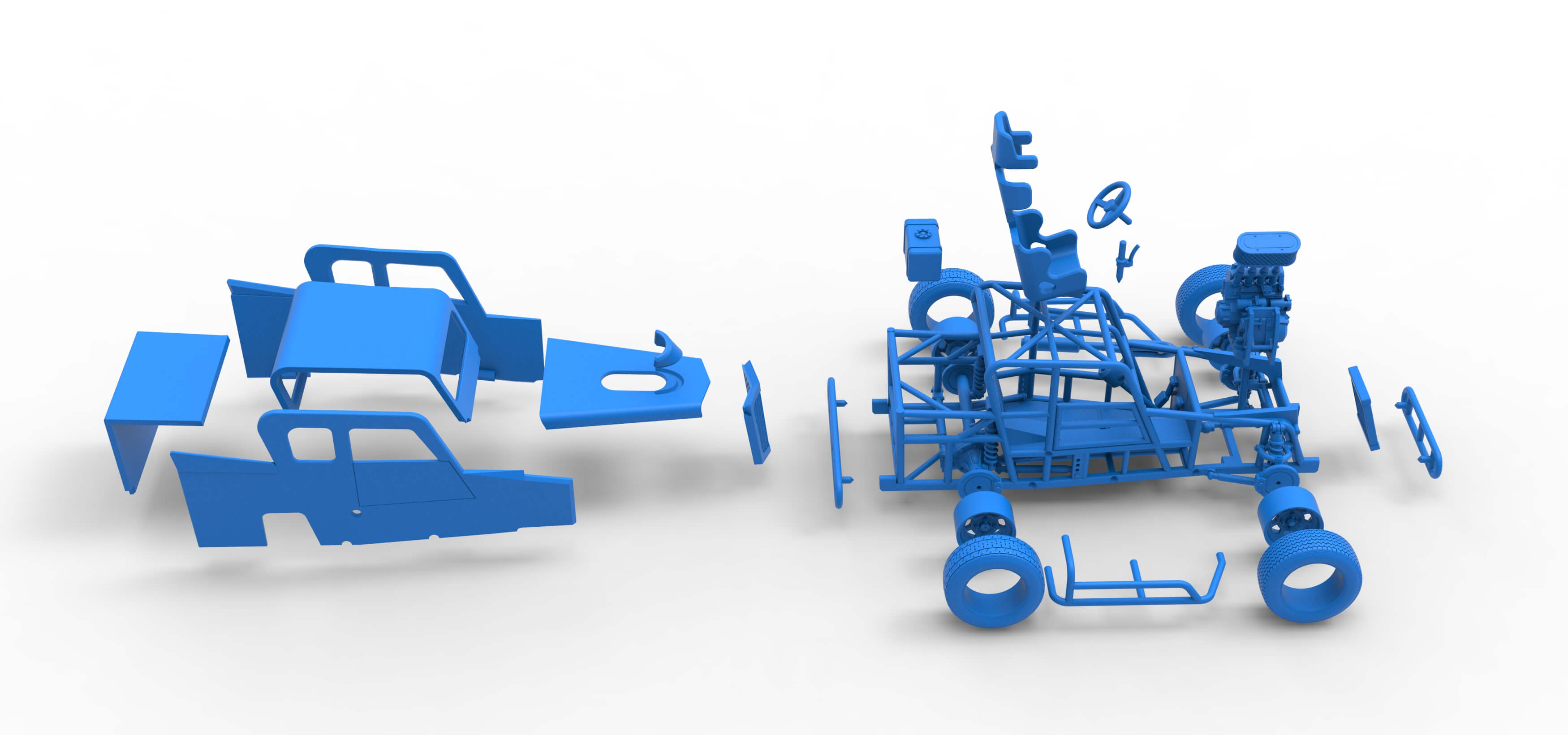Dwarf Car Version 2 Scale 1:25 3D Model