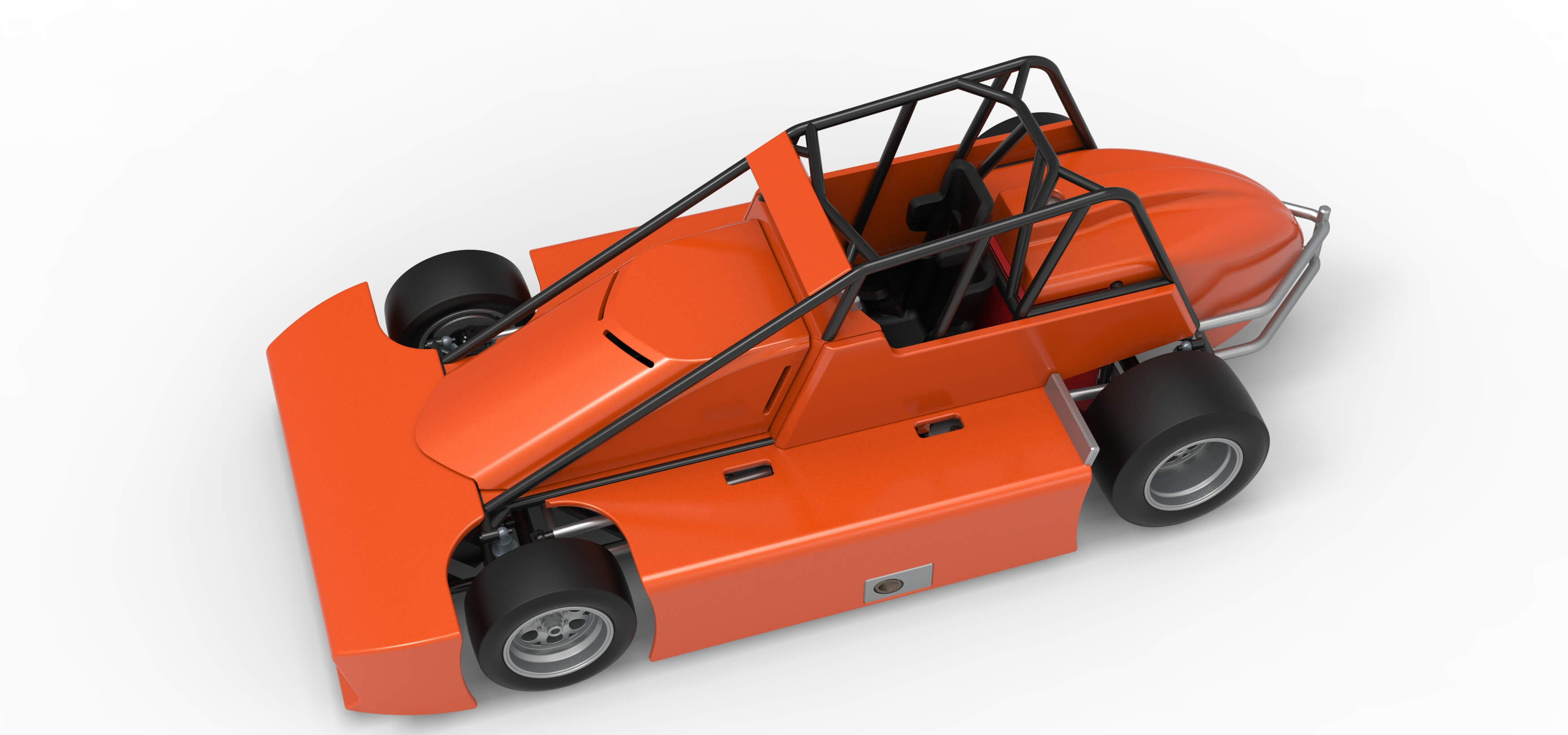 Experimental Pavement Silver Crown Car Scale 1:25 3D Model