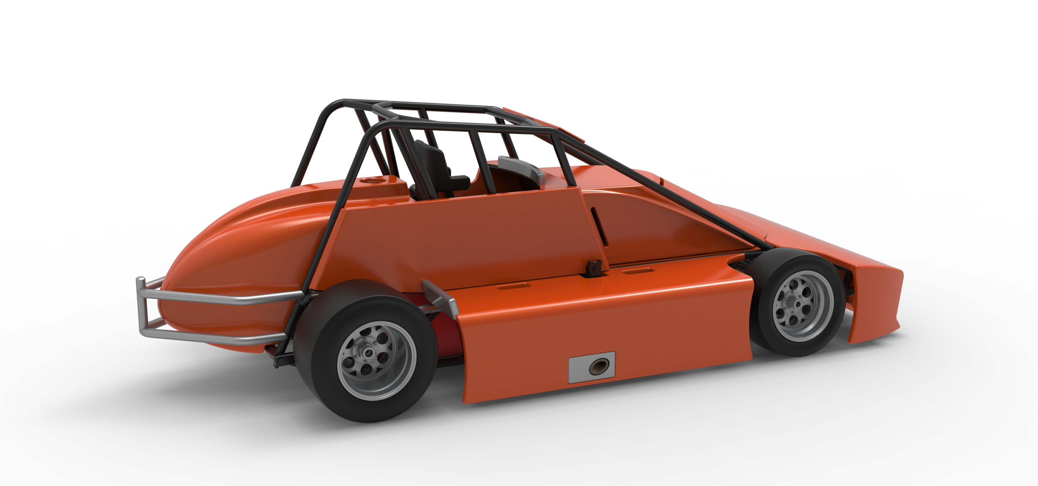 Experimental Pavement Silver Crown Car Scale 1:25 3D Model