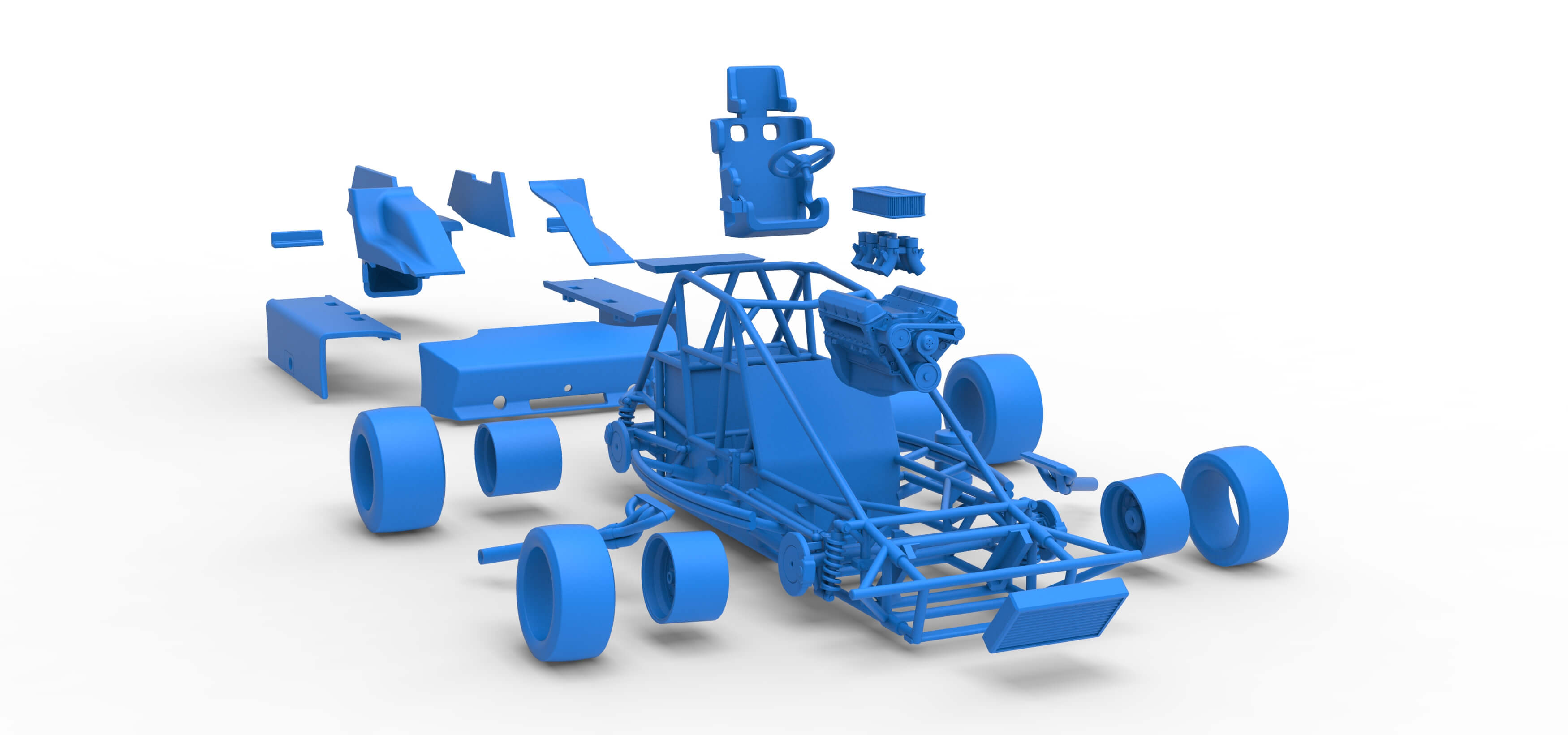Experimental Pavement Silver Crown Car Version 2 Scale 1:25 3D Model