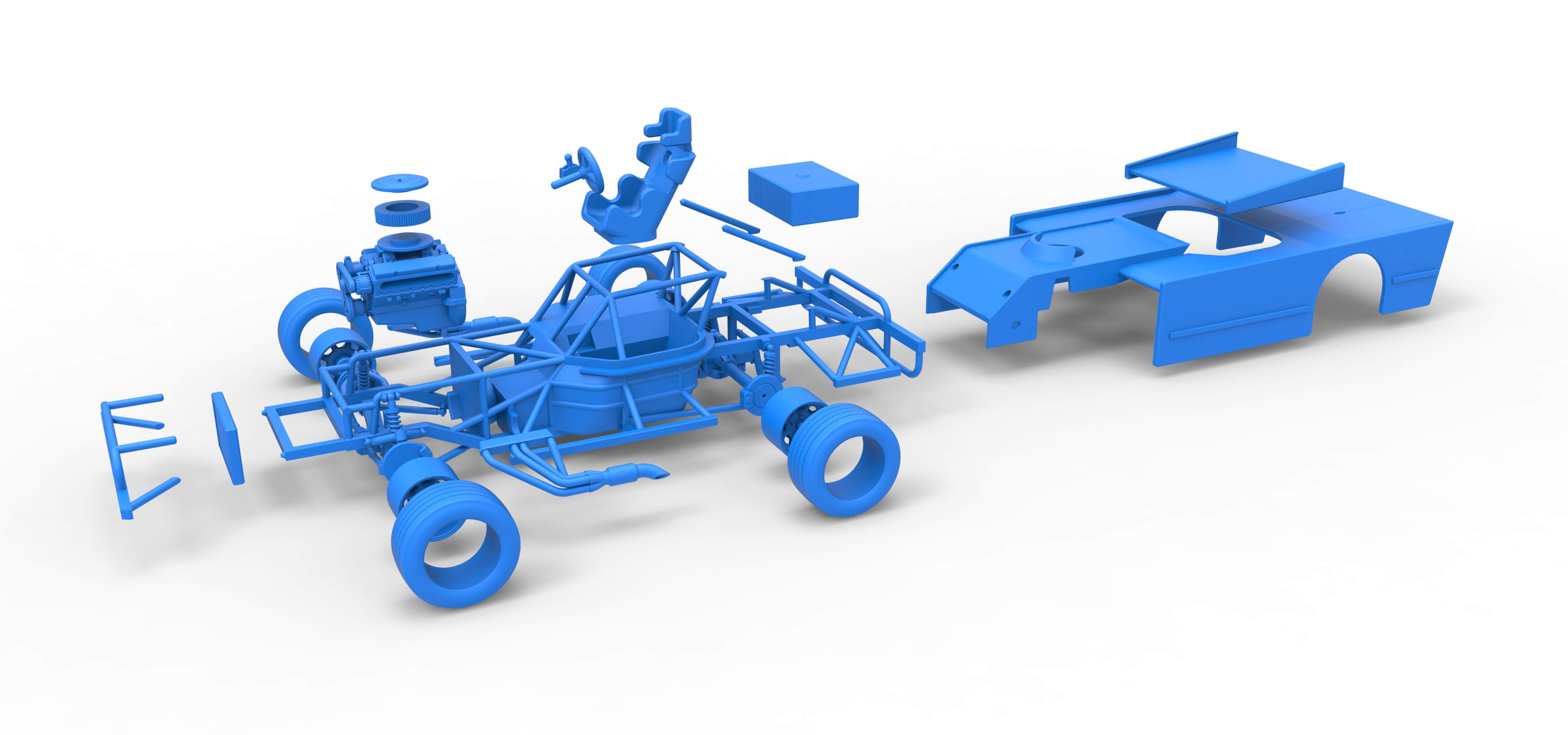 Figure 8 Modified Stock Car Scale 1:25 3D Model