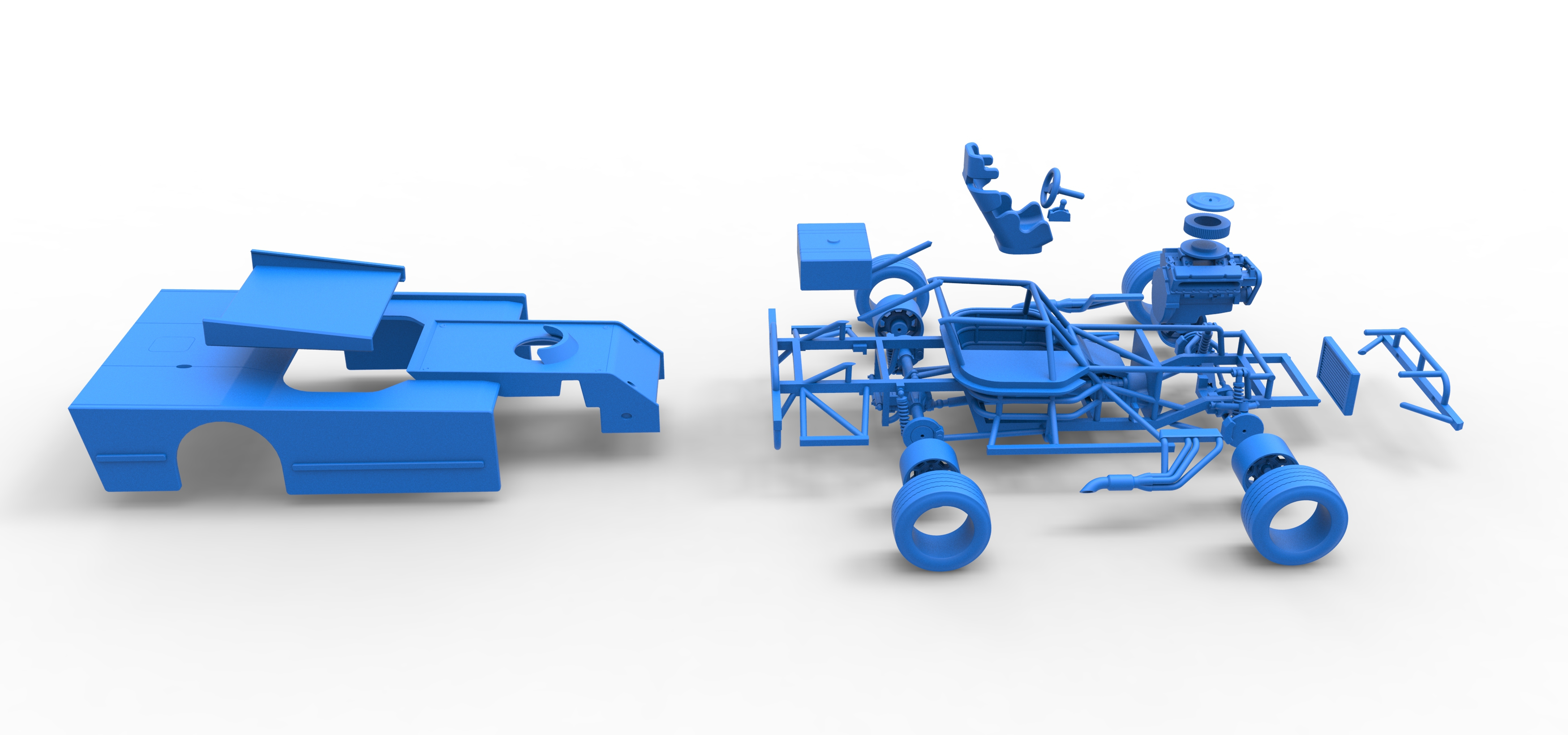 Figure 8 Modified Stock Car Scale 1:25 3D Model