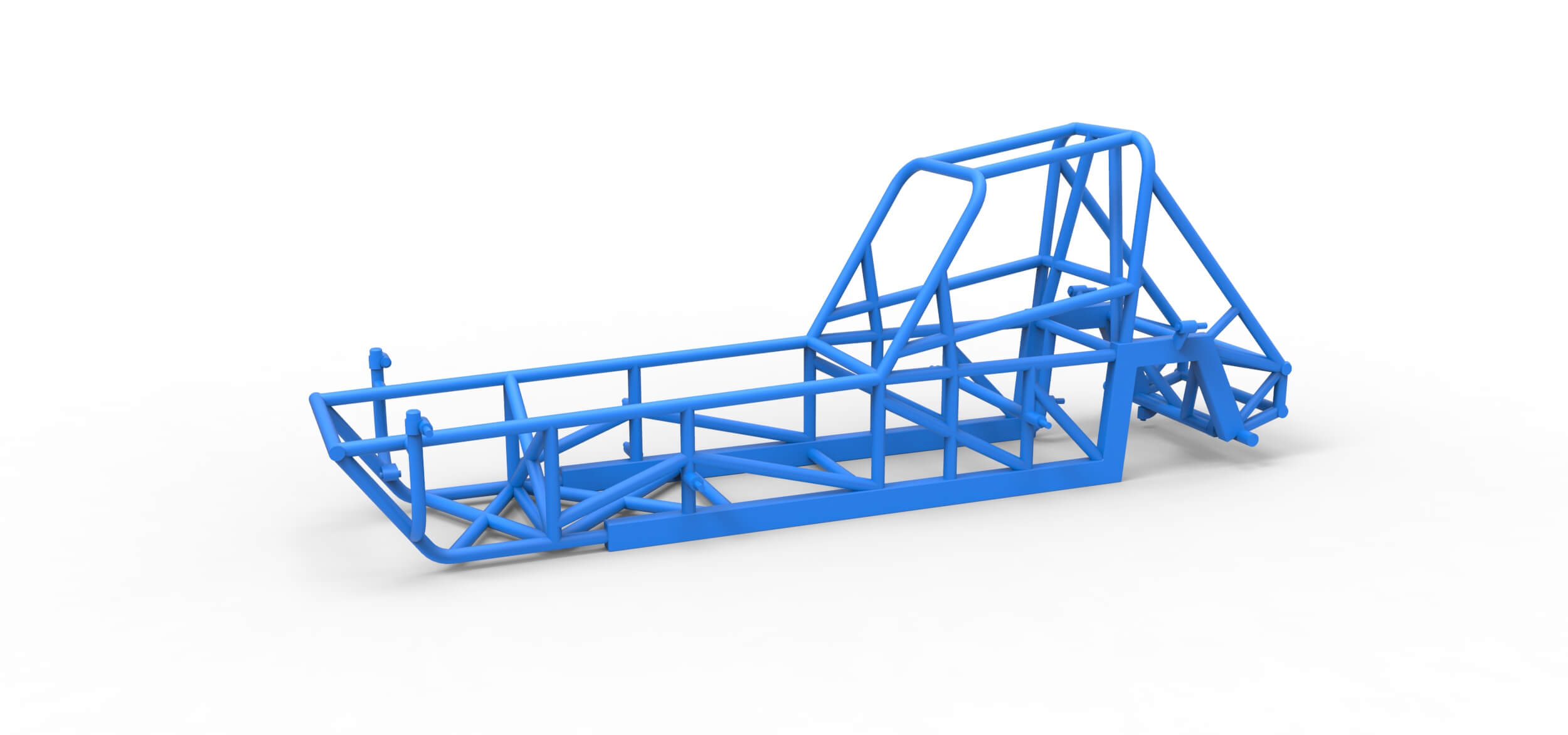 Frame of Vintage Dirt Modified Stock Car V3 Scale 1:25 3D Model