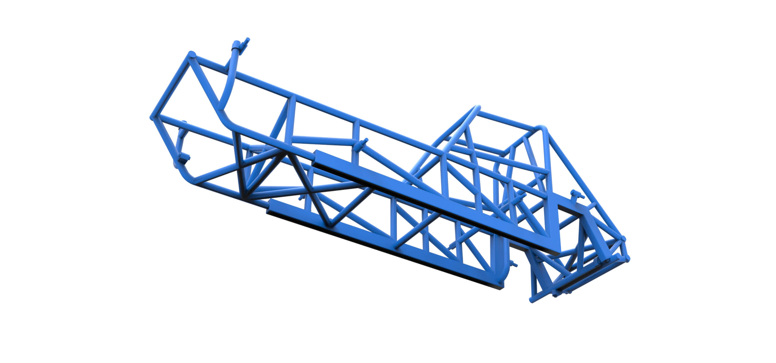 Frame of Vintage Dirt Modified Stock Car V3 Scale 1:25 3D Model