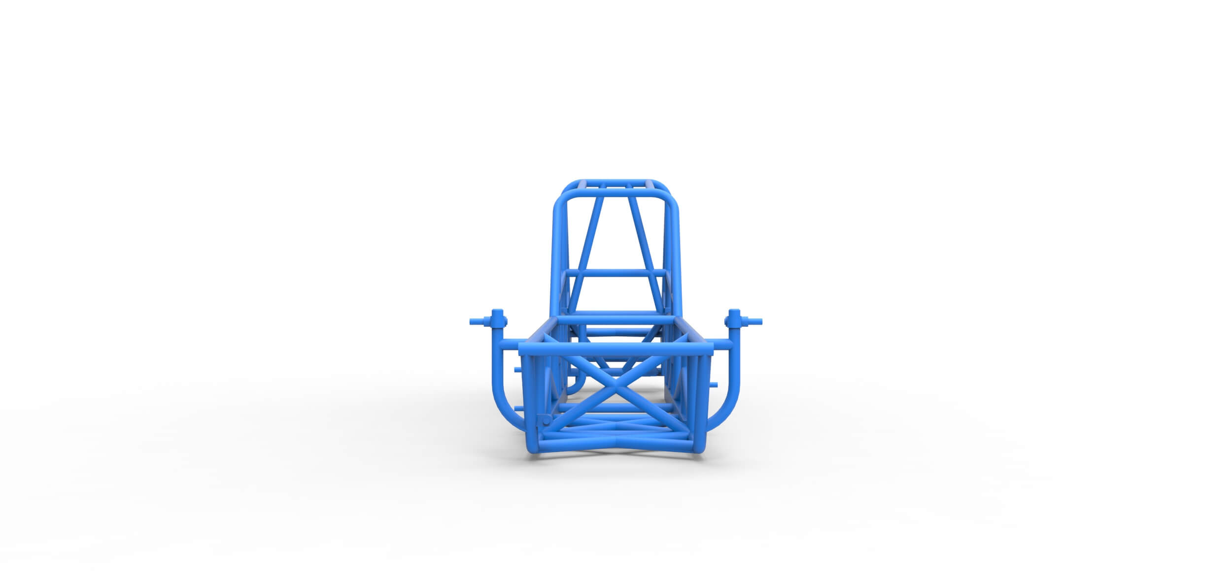 Frame of Vintage Dirt Modified Stock Car V3 Scale 1:25 3D Model
