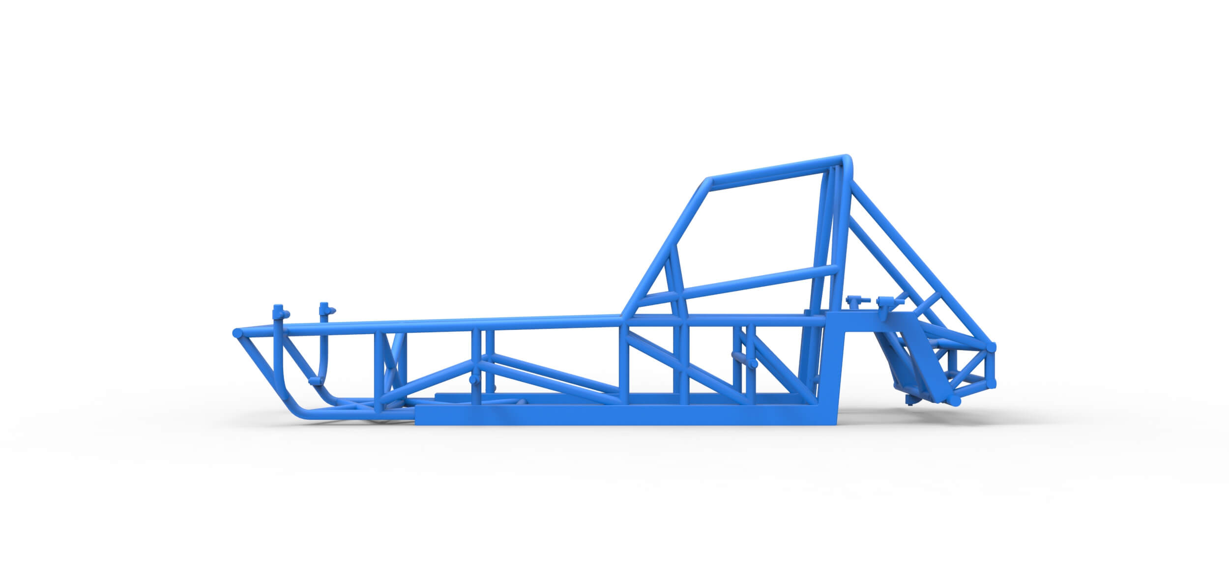 Frame of Vintage Dirt Modified Stock Car V3 Scale 1:25 3D Model