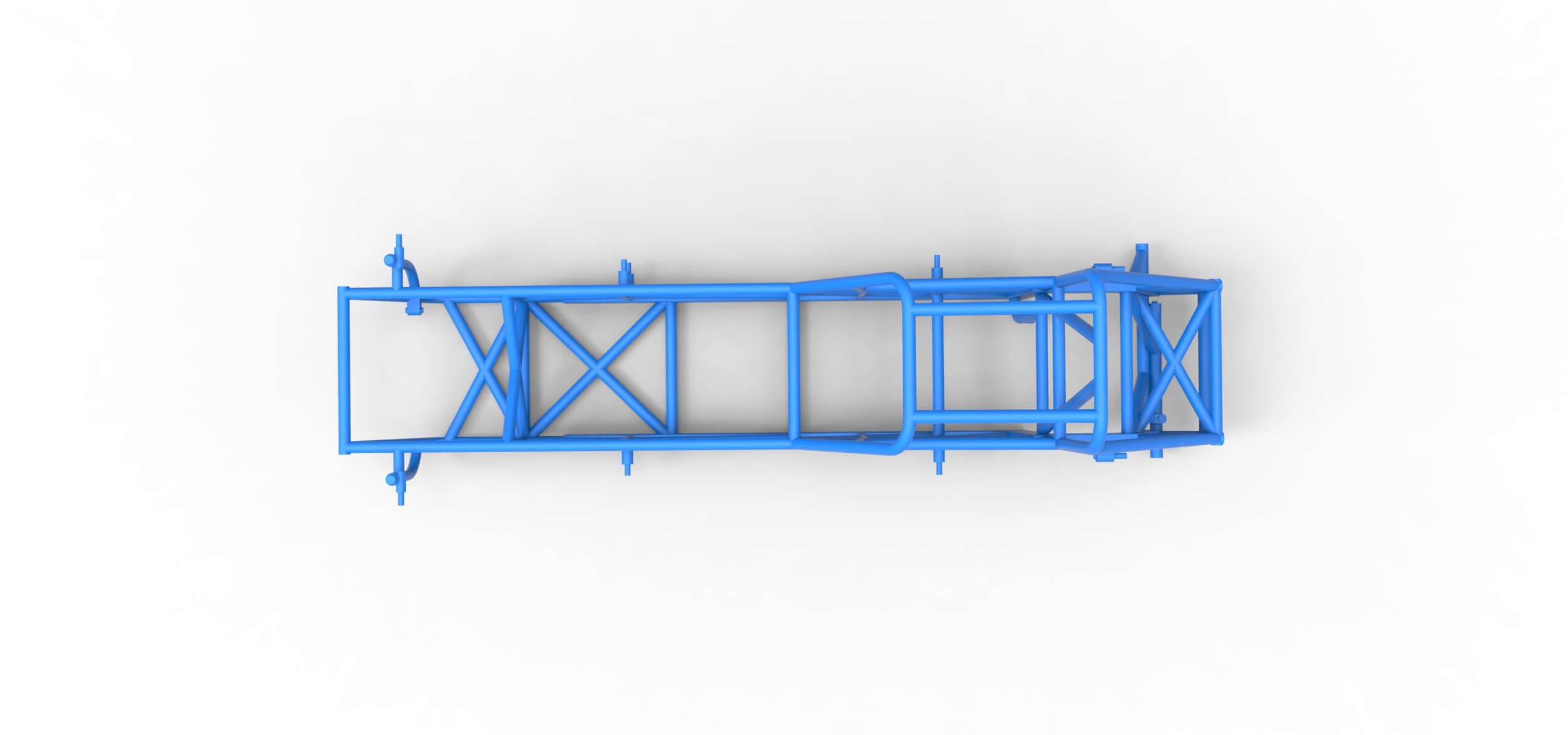 Frame of Vintage Dirt Modified Stock Car V3 Scale 1:25 3D Model