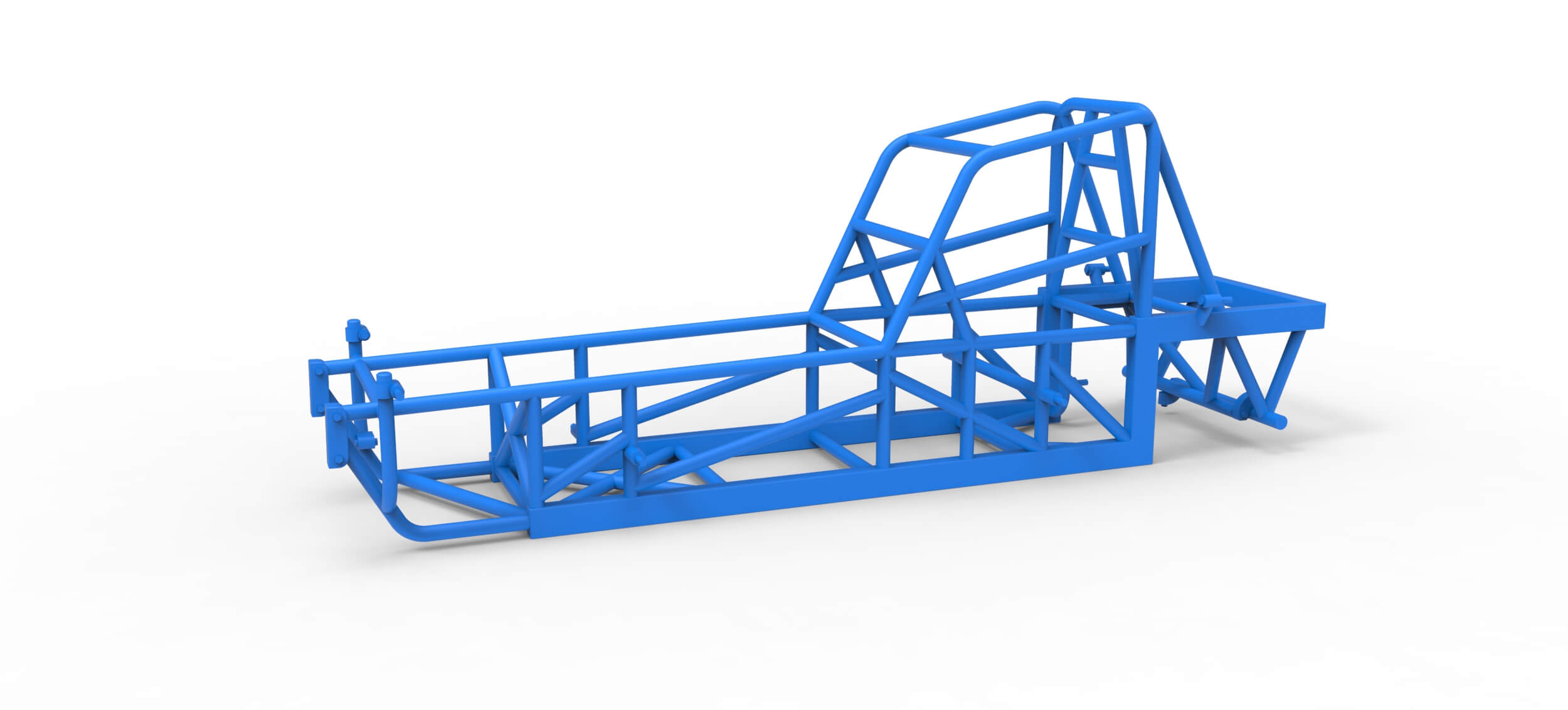 Frame of Vintage Dirt Modified Stock Car V4 Scale 1:25 3D Model
