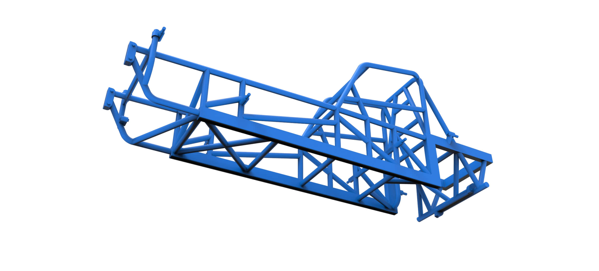 Frame of Vintage Dirt Modified Stock Car V4 Scale 1:25 3D Model