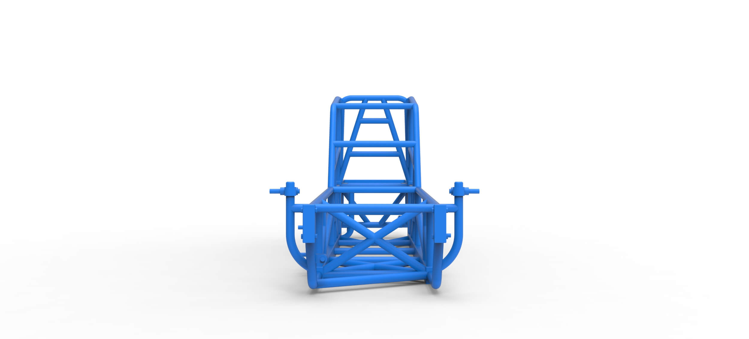 Frame of Vintage Dirt Modified Stock Car V4 Scale 1:25 3D Model