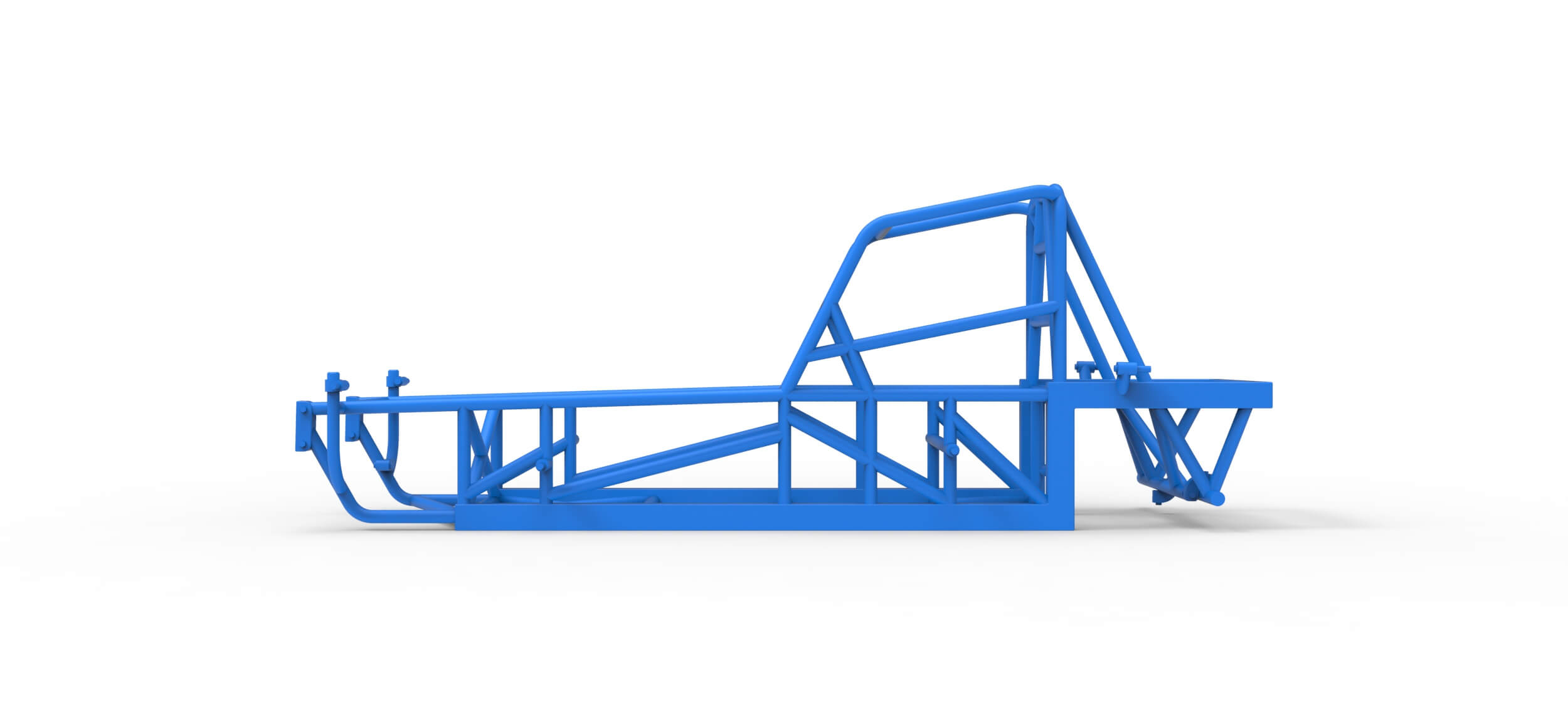 Frame of Vintage Dirt Modified Stock Car V4 Scale 1:25 3D Model