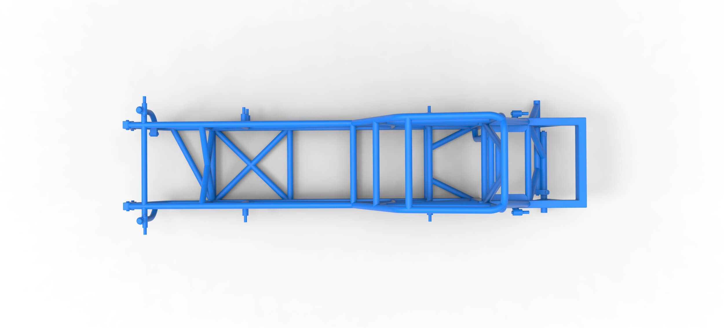Frame of Vintage Dirt Modified Stock Car V4 Scale 1:25 3D Model