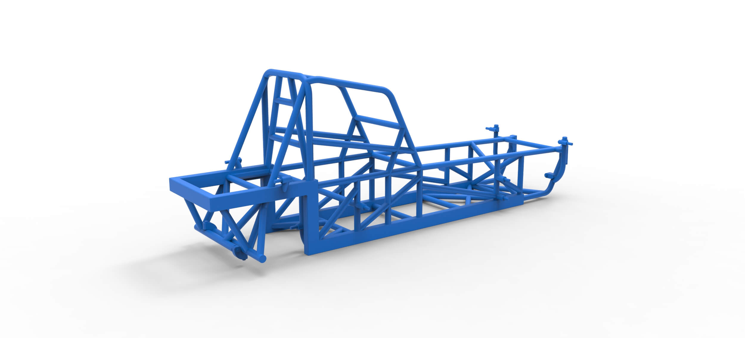 Frame of Vintage Dirt Modified Stock Car V4 Scale 1:25 3D Model