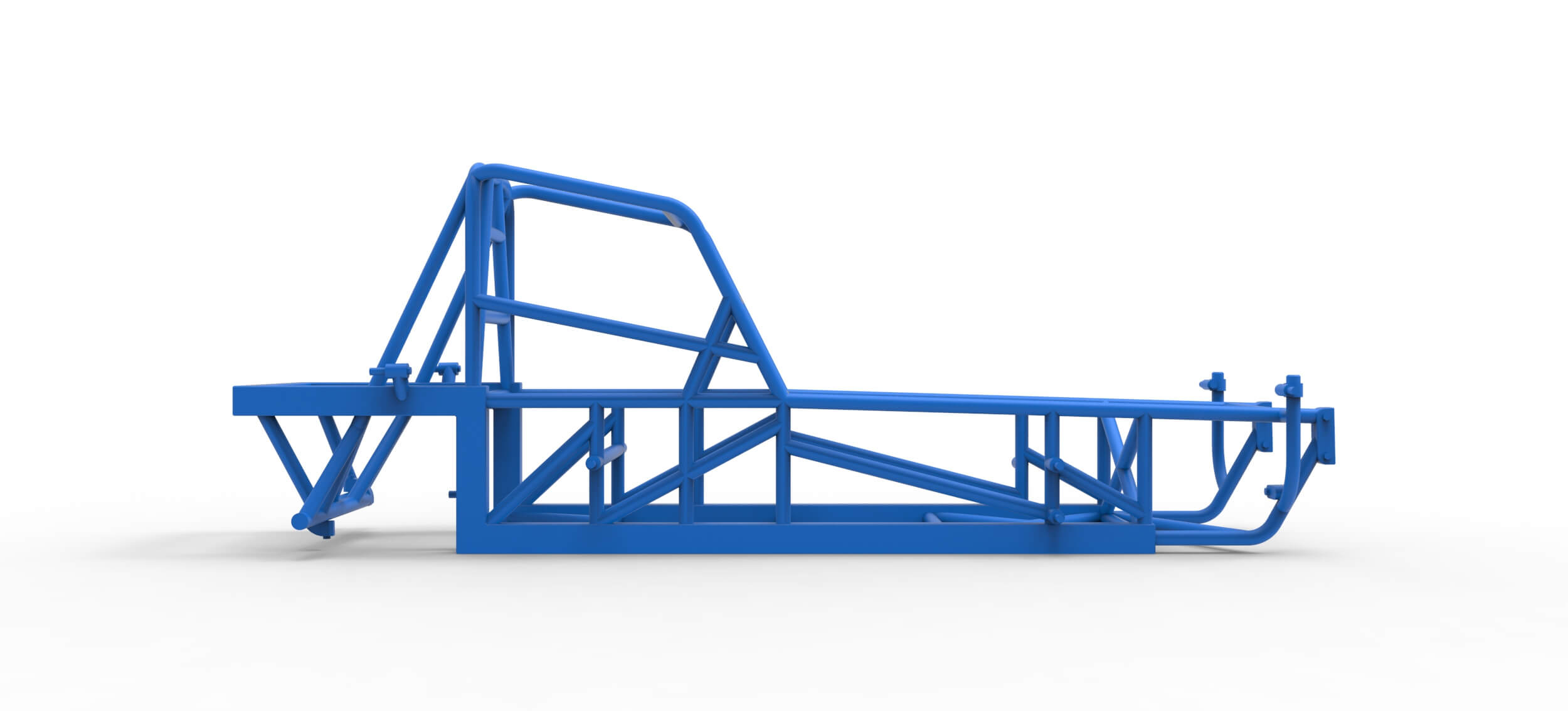 Frame of Vintage Dirt Modified Stock Car V4 Scale 1:25 3D Model