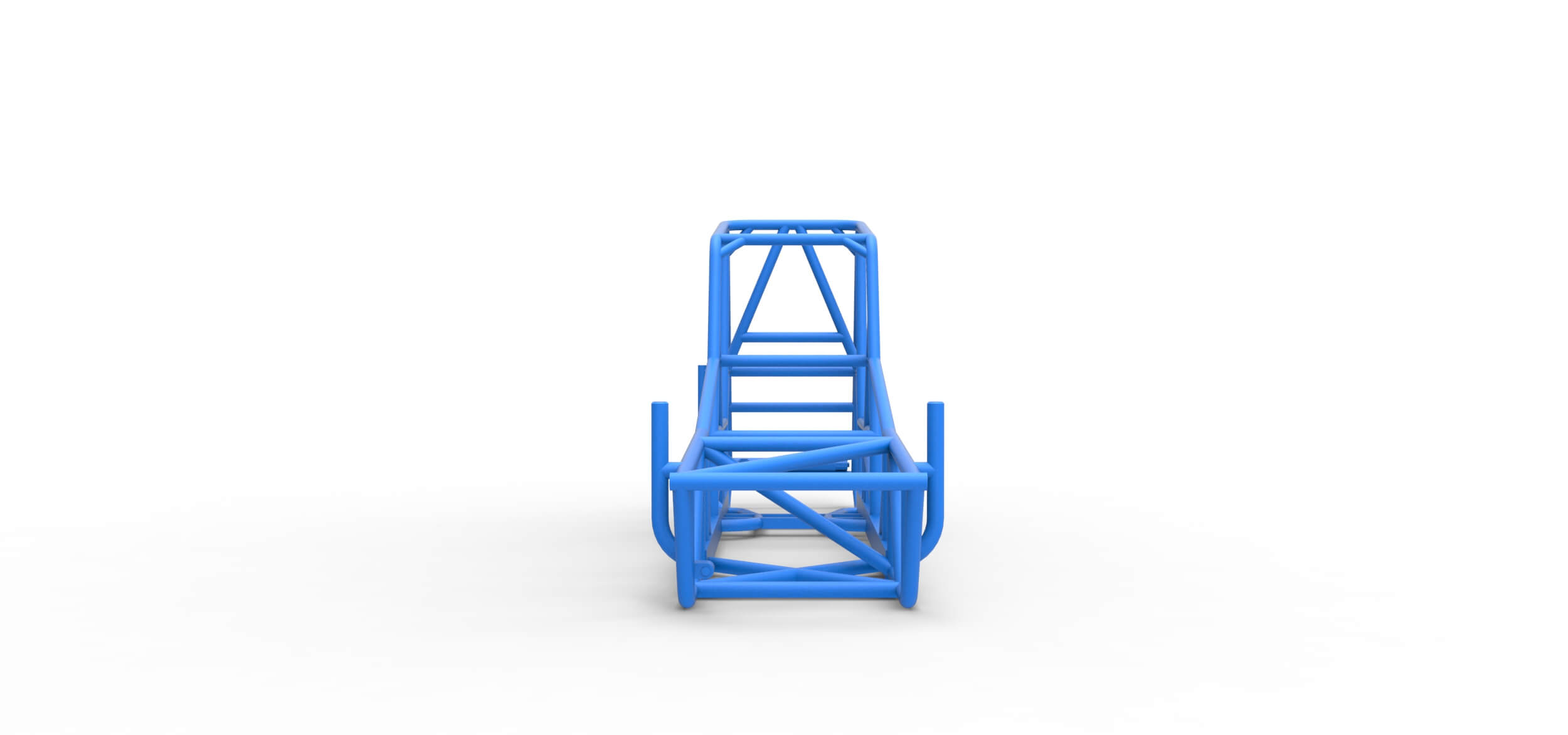 Frame of Vintage NE Dirt Modified Stock Car 1:25 3D Model