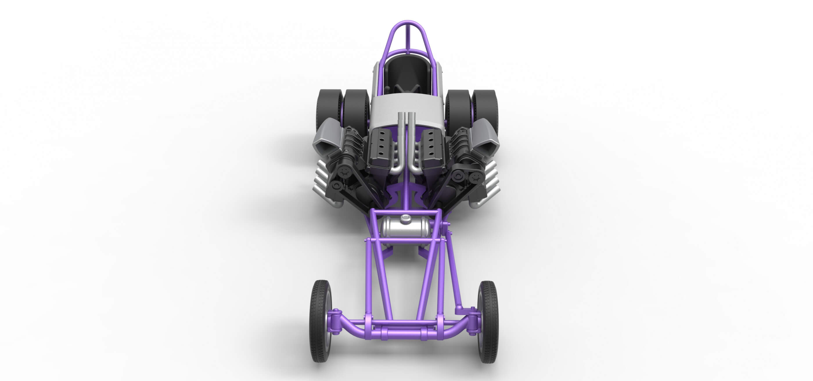 Front Engine Dragster 2 V8 1:25 3D Model