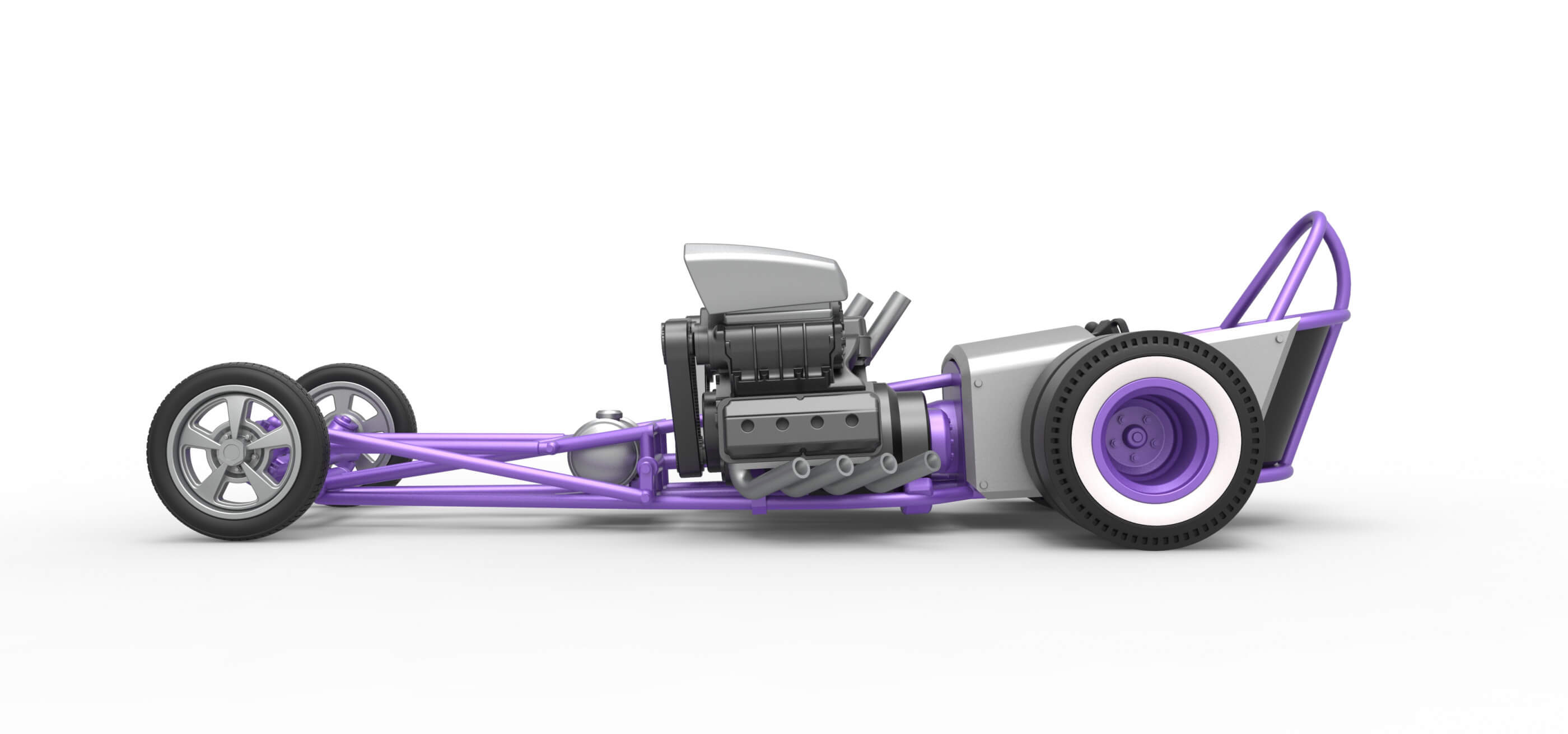 Front Engine Dragster 2 V8 1:25 3D Model