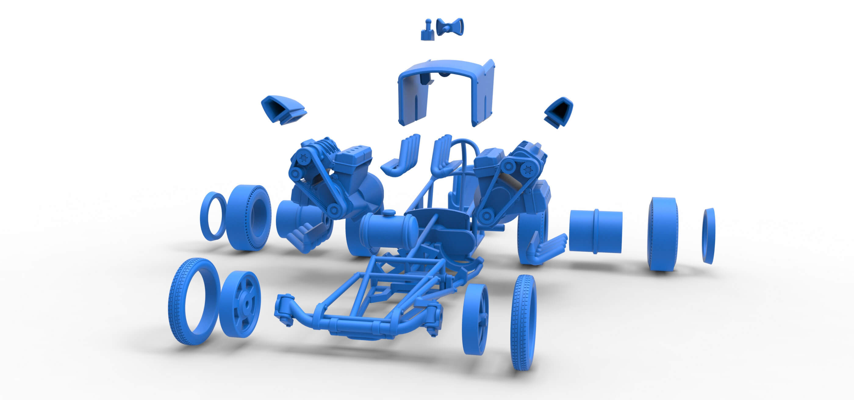 Front Engine Dragster 2 V8 1:25 3D Model