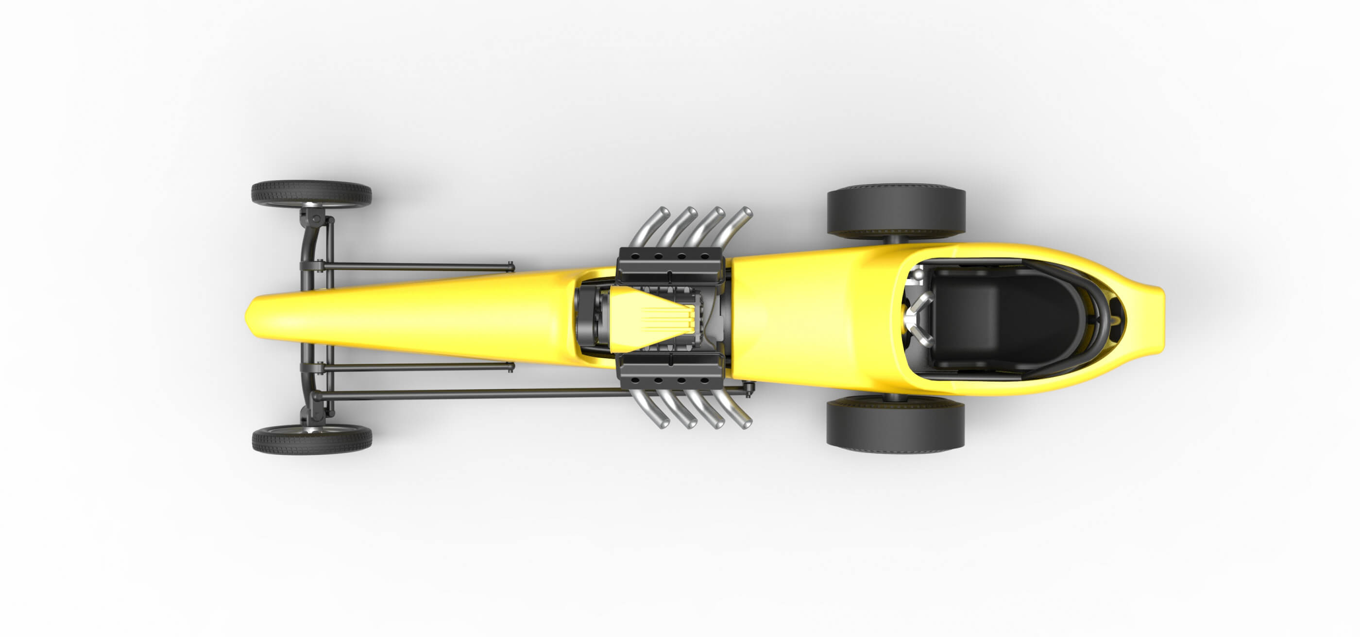 Front Engine Dragster V8 1:25 3D Model