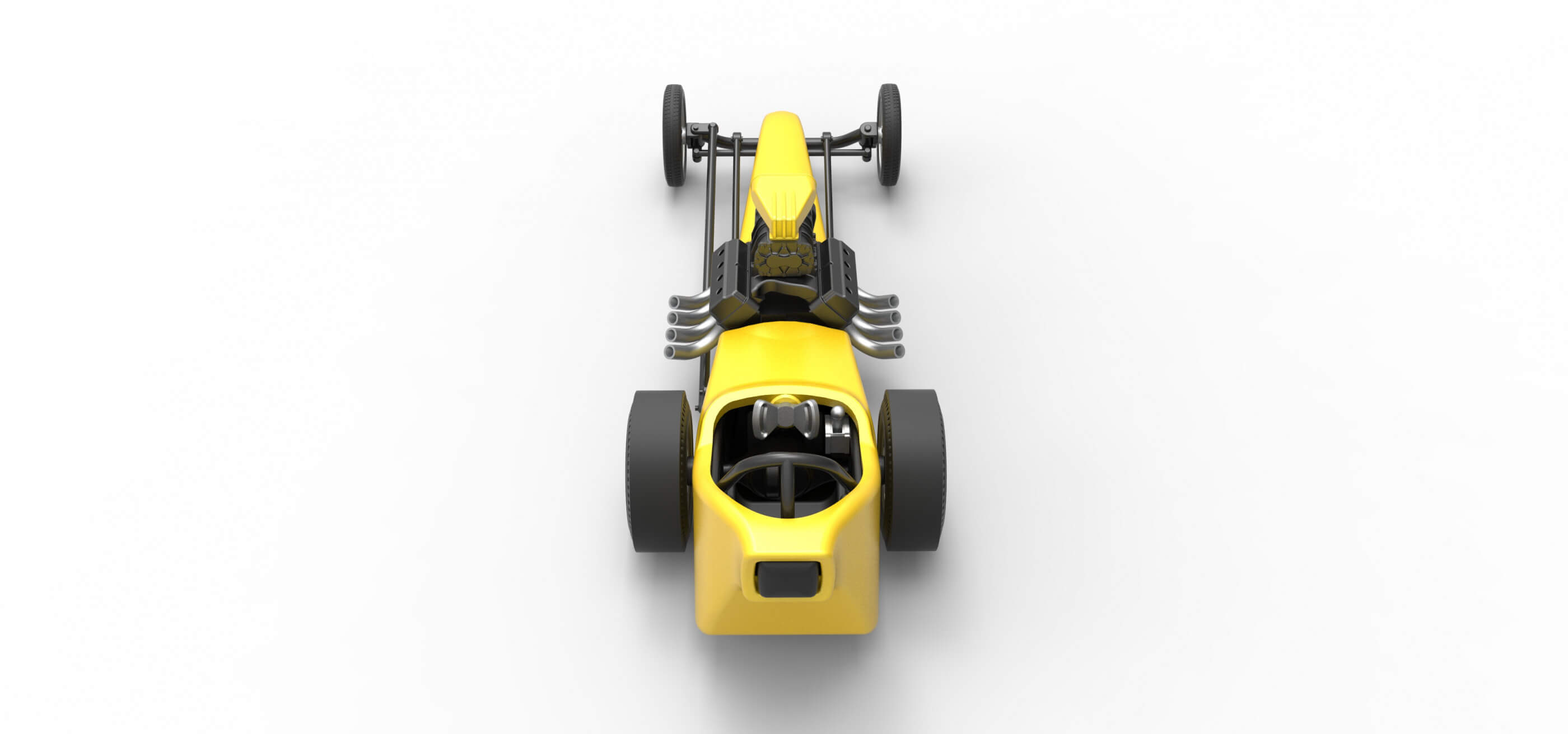 Front Engine Dragster V8 1:25 3D Model