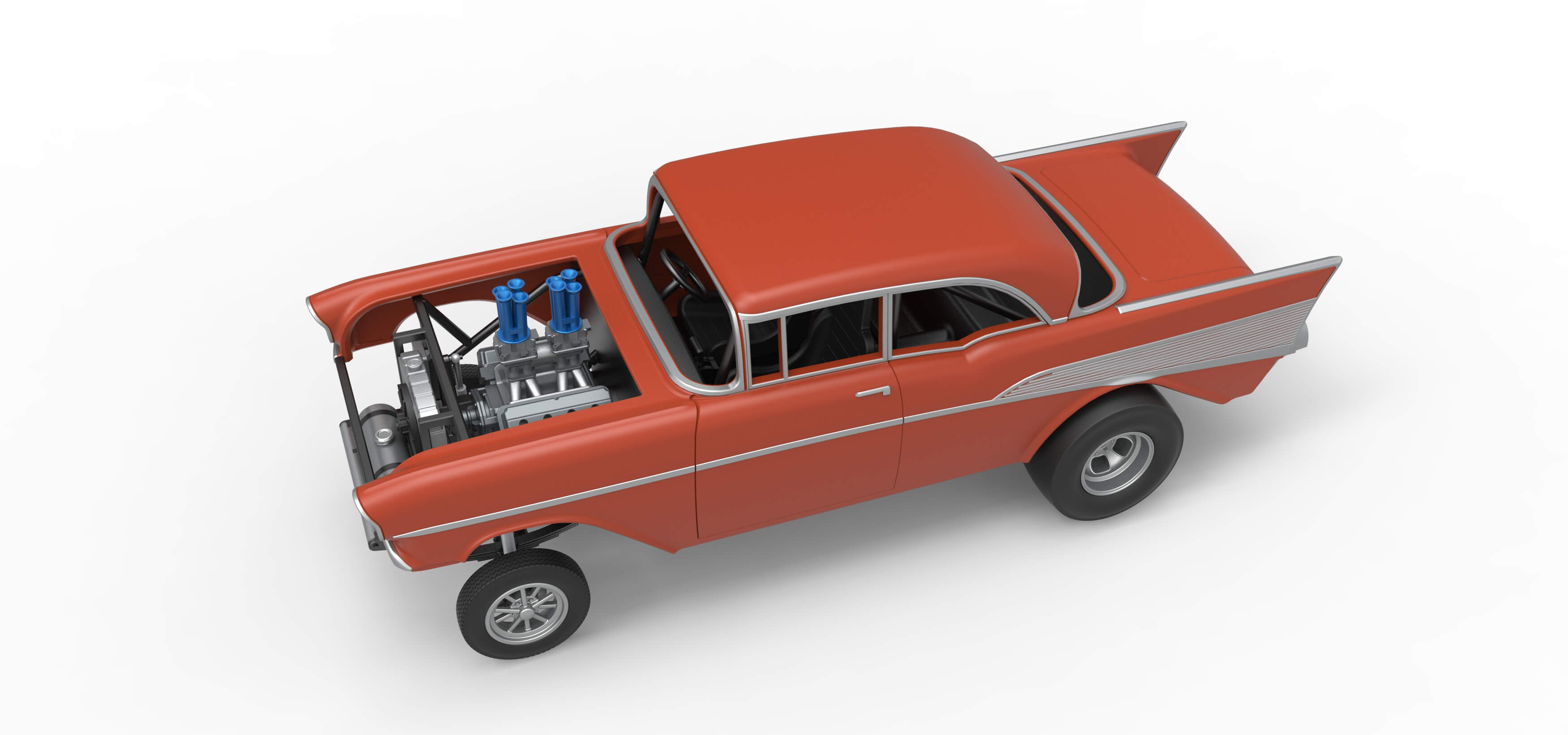 Gasser Version 2 Scale 1:25 3D Model 1957 Chevy