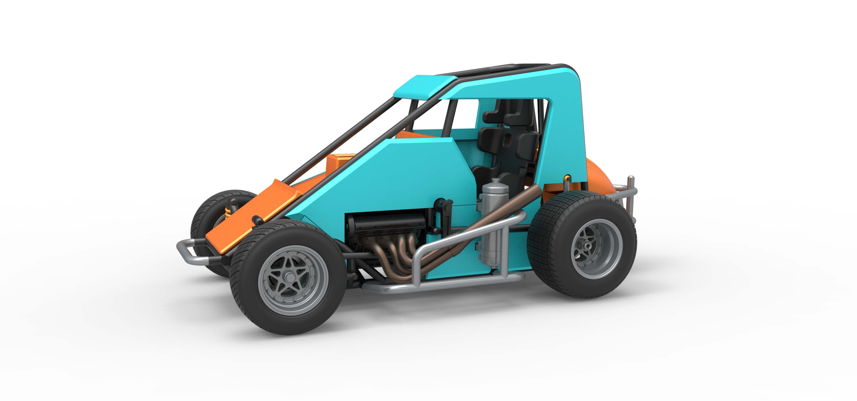 Midget Car Scale 1:25 3D Model