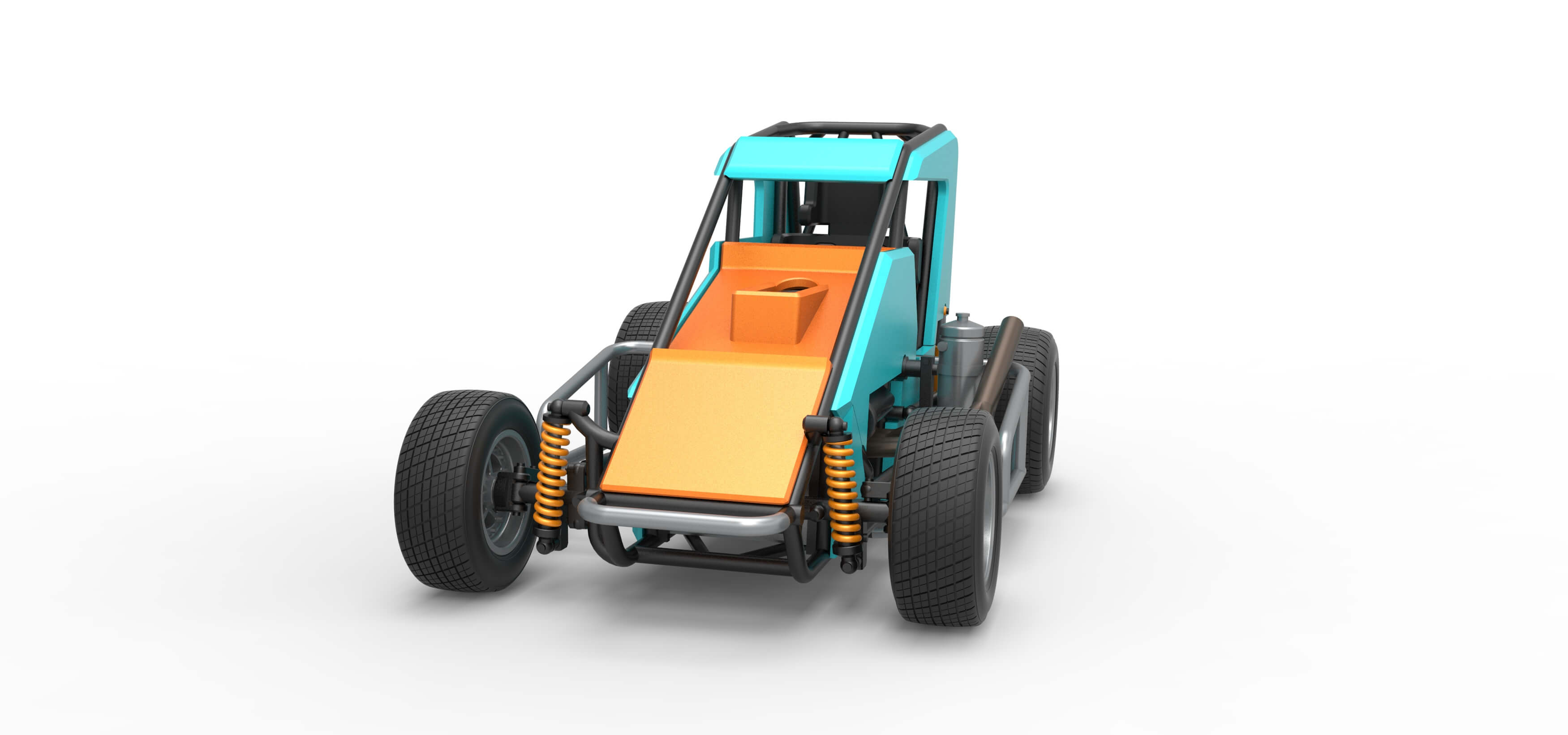 Midget Car Scale 1:25 3D Model