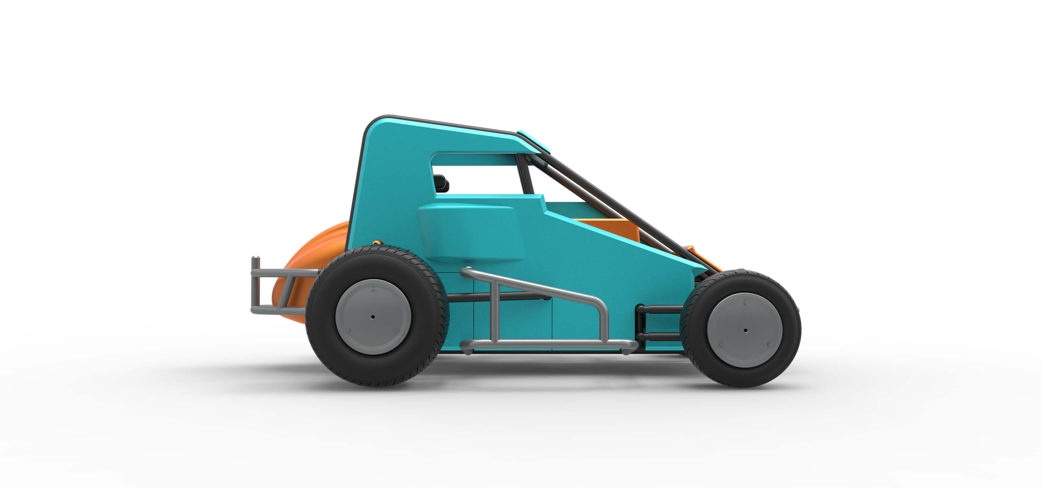 Midget Car Scale 1:25 3D Model