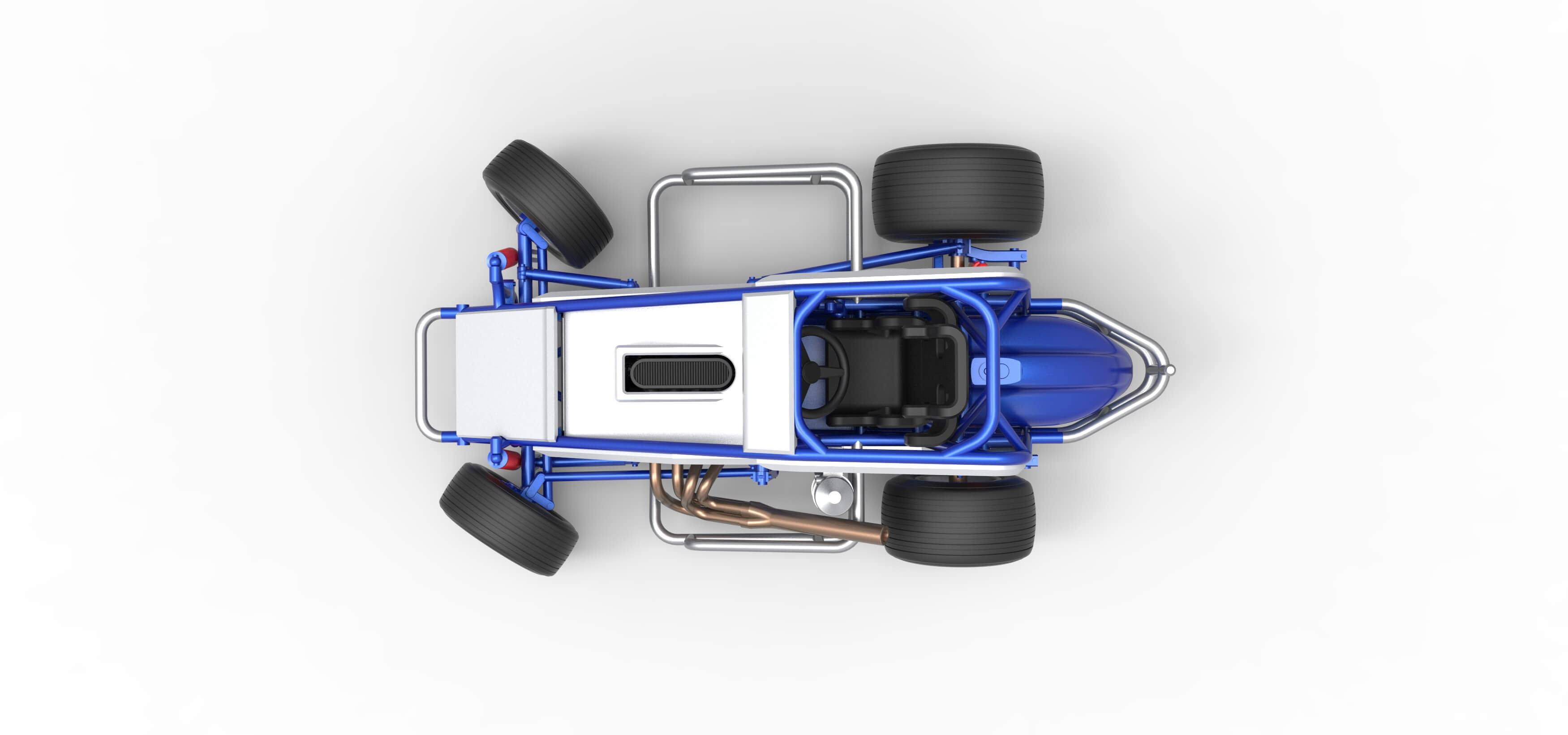 Midget Car While Turning Scale 1:25 3D Model