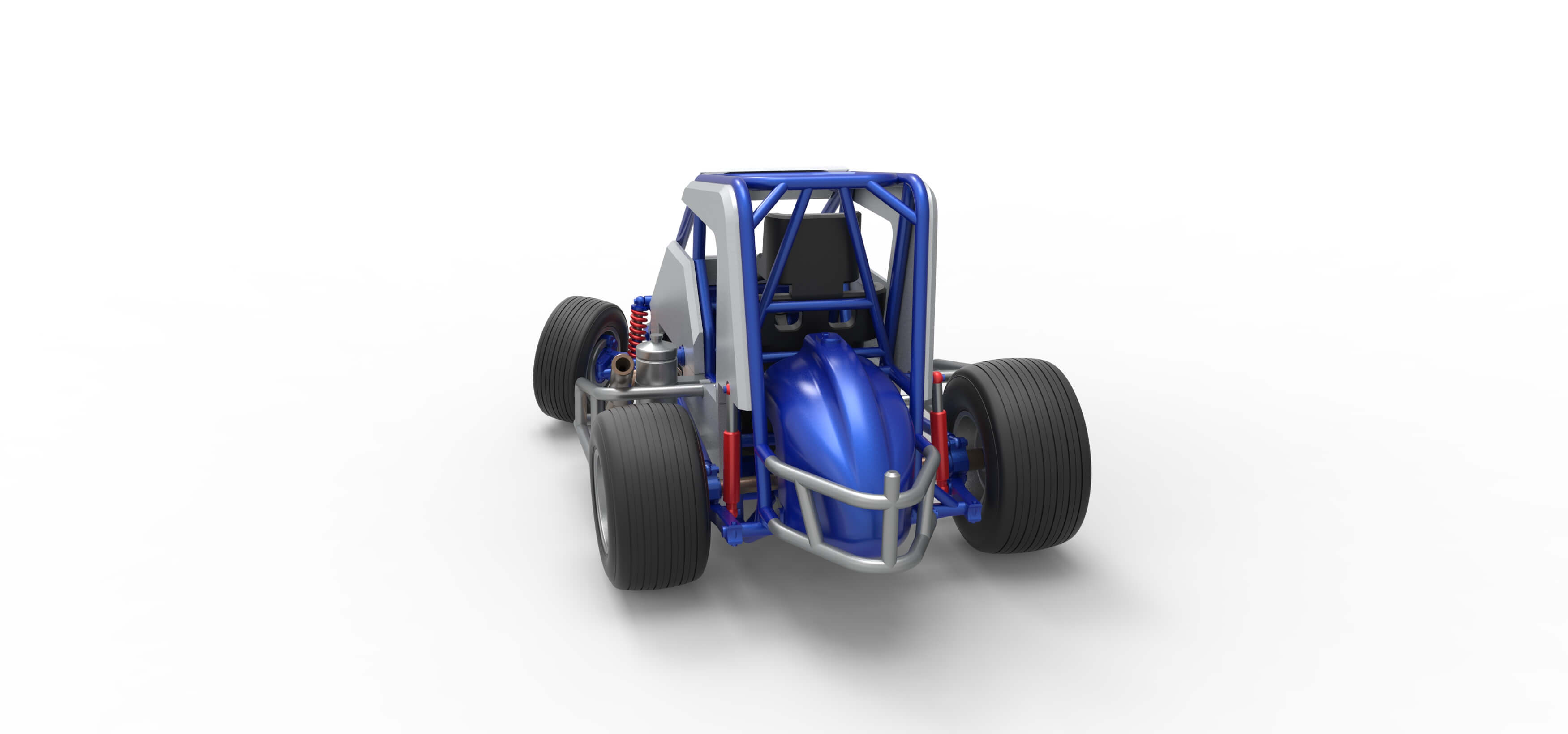 Midget Car While Turning Scale 1:25 3D Model