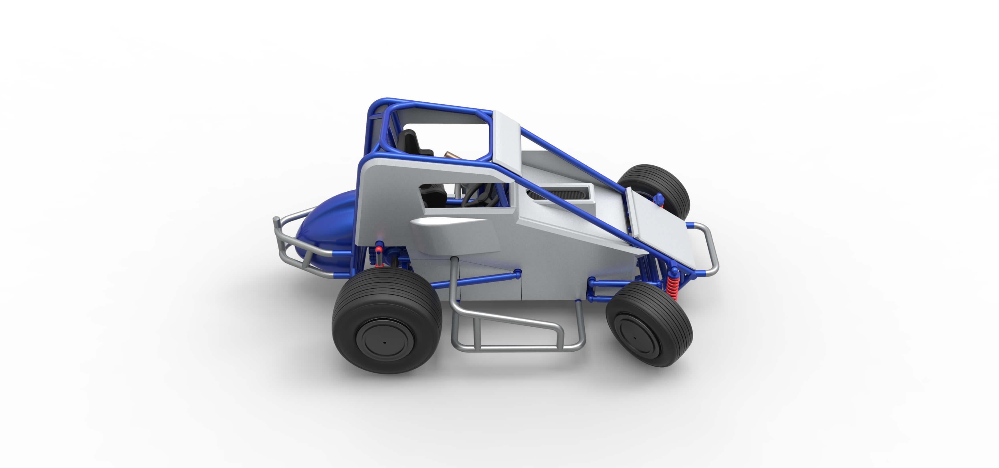 Midget Car While Turning Scale 1:25 3D Model