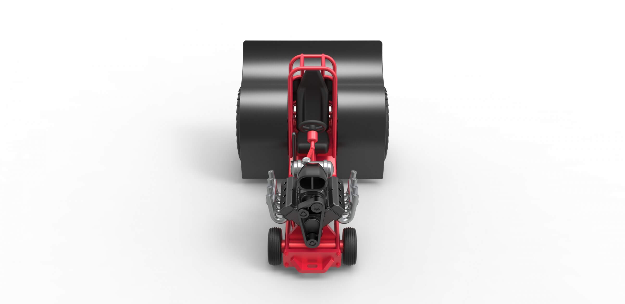 Mini Rod Pulling Tractor 1:25 3D Model