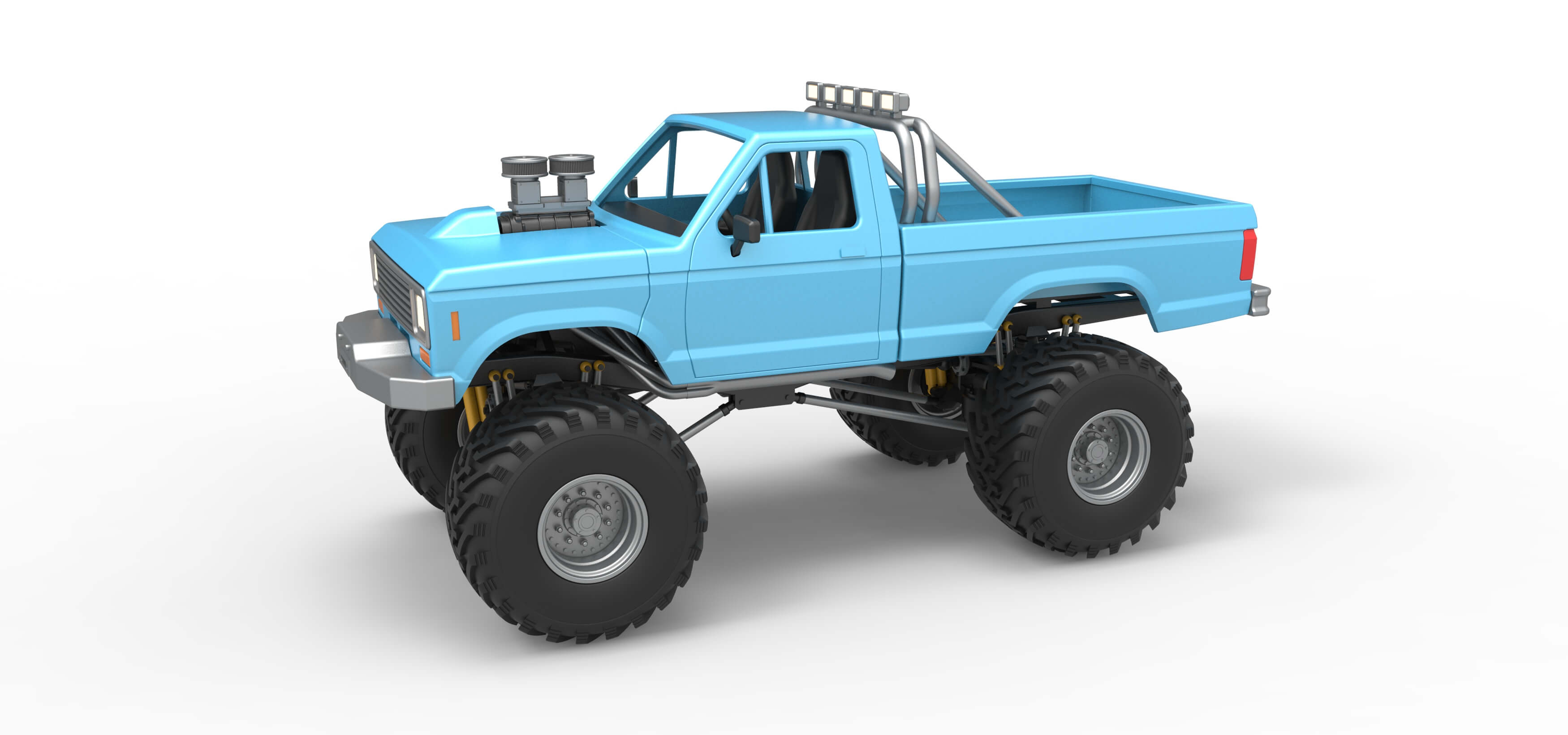 Vintage Monster Truck 1:25 3D Model