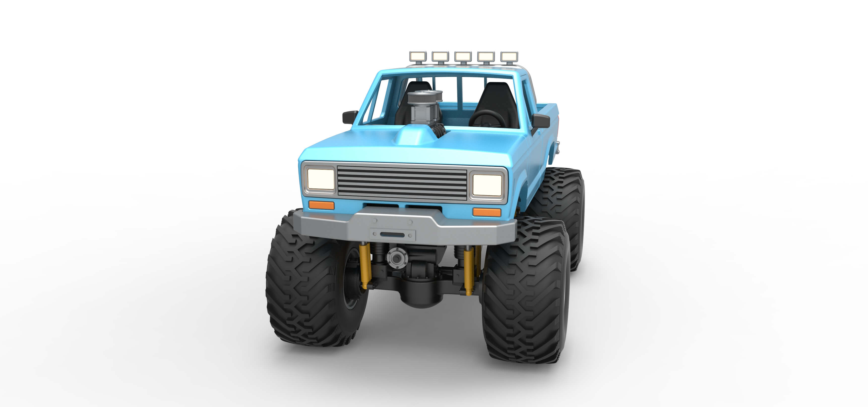 Vintage Monster Truck 1:25 3D Model