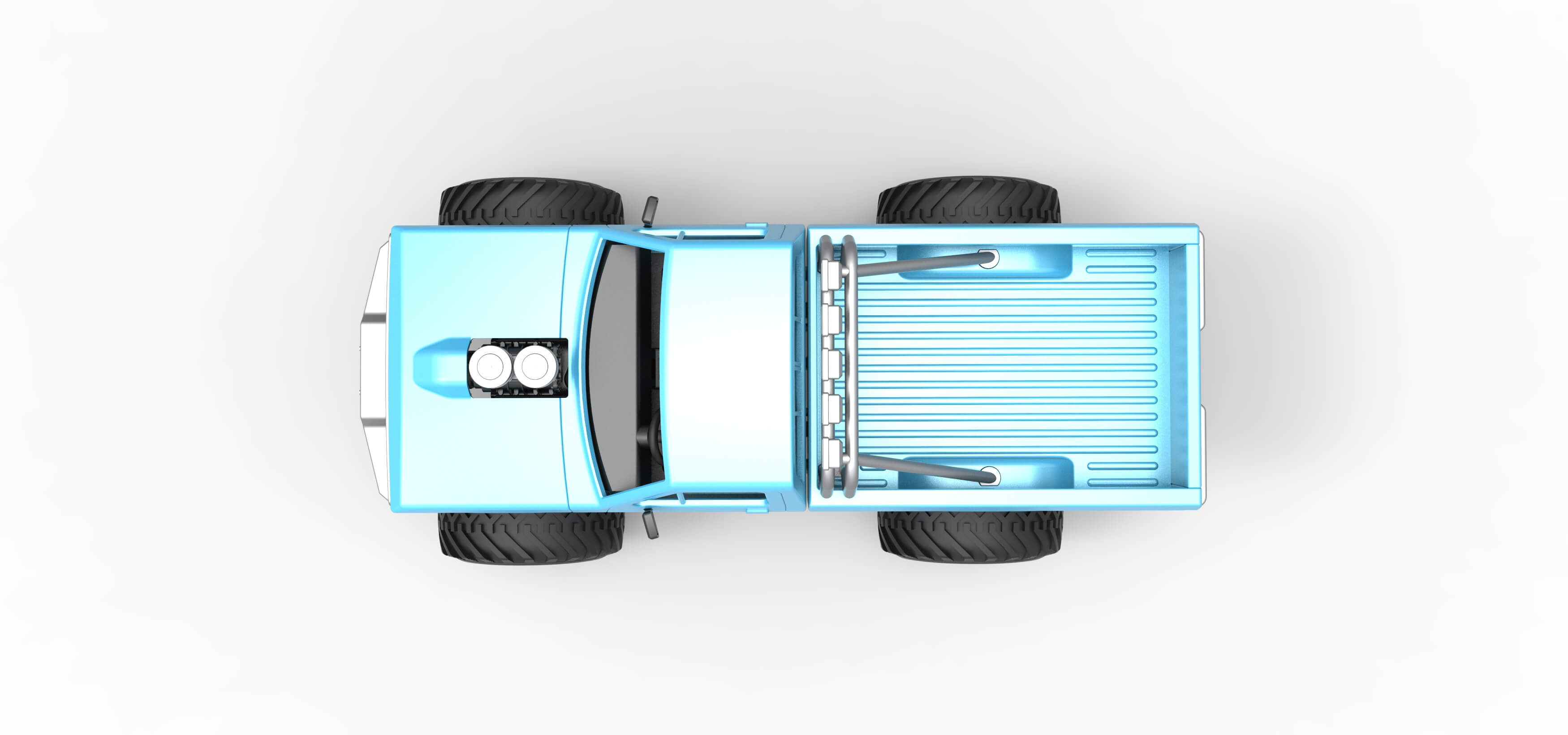 Vintage Monster Truck 1:25 3D Model