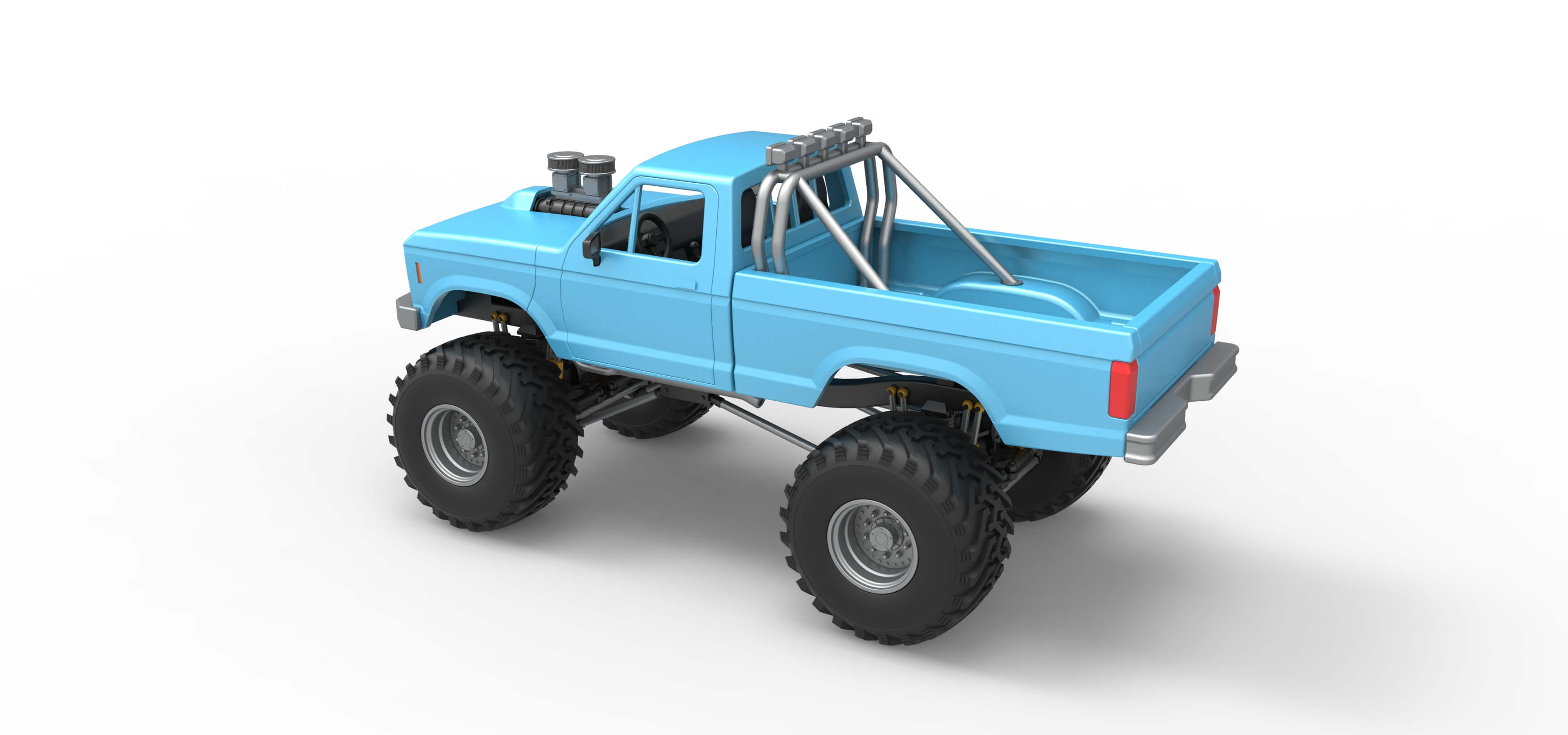 Vintage Monster Truck 1:25 3D Model