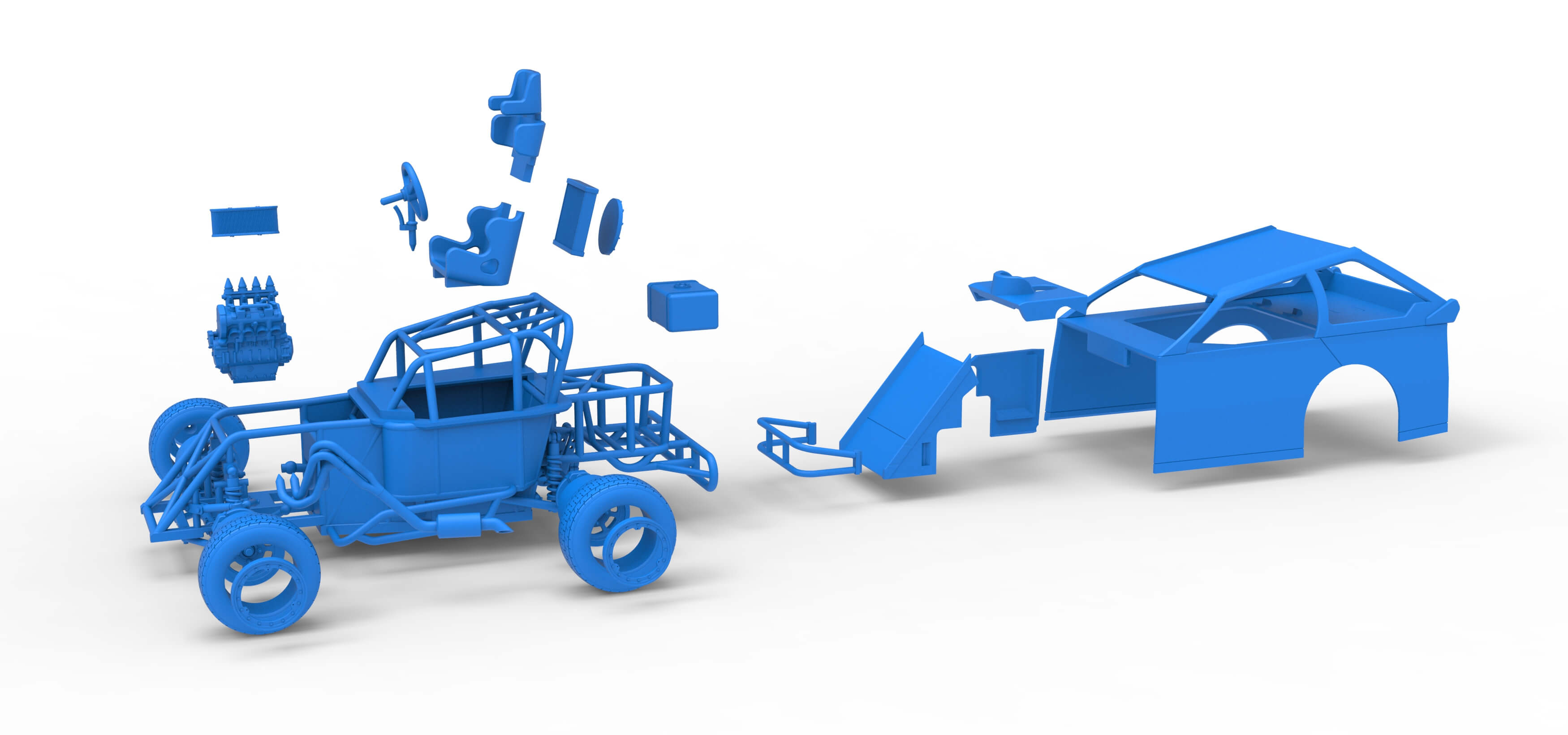 Mod Lite Race Car Version 2 Scale 1:25 3D Model