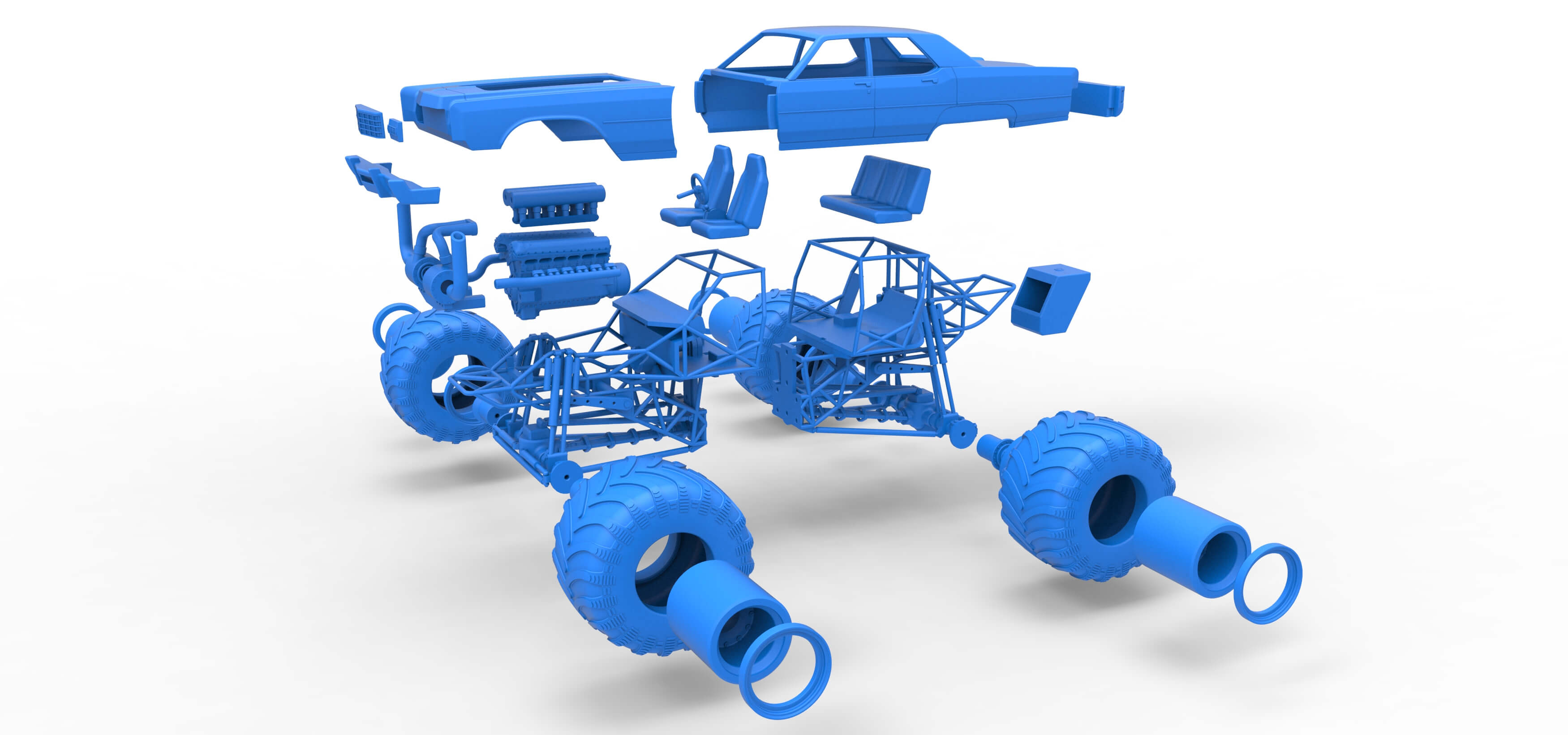 Monster Truck Concept 1:25 3D Model