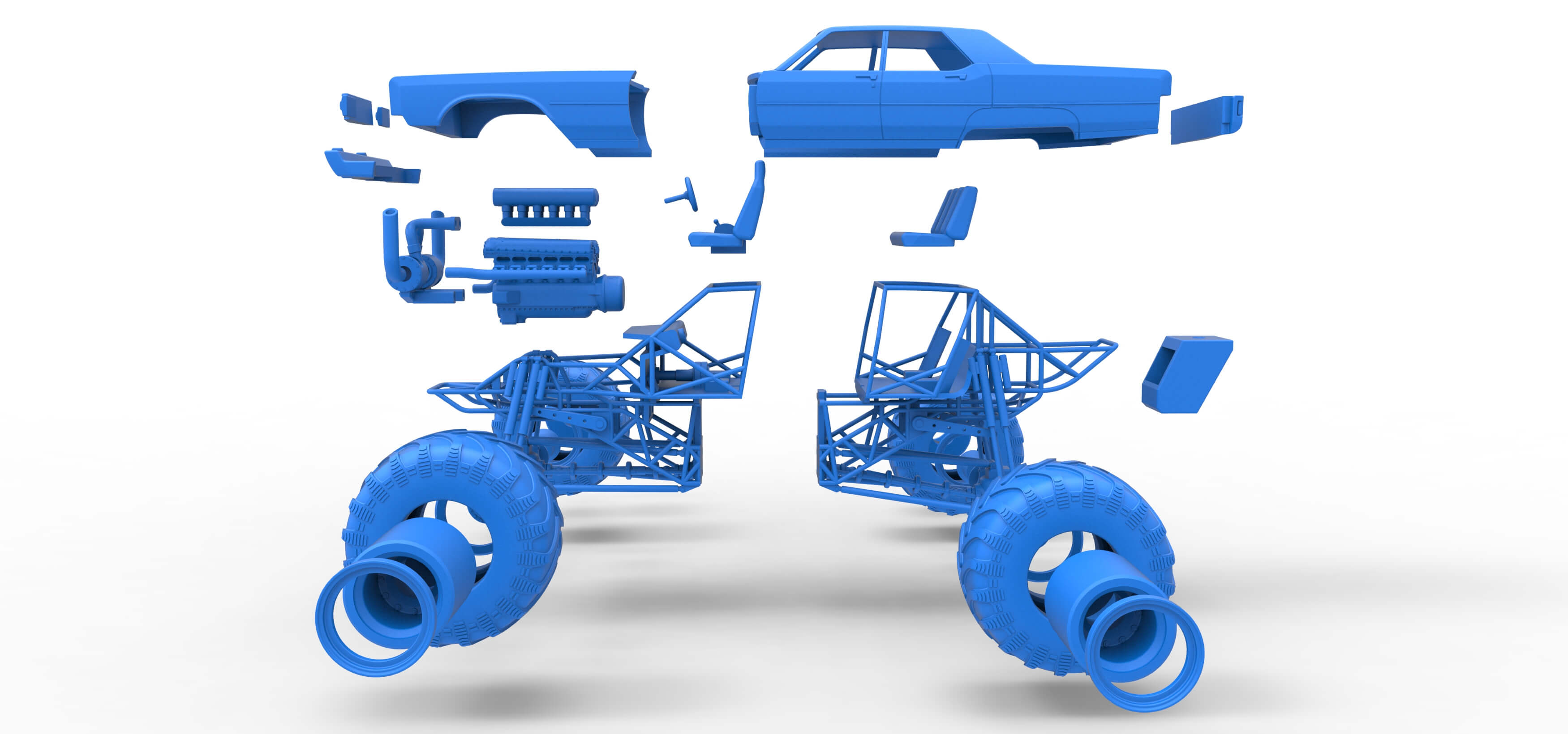 Monster Truck Concept 1:25 3D Model