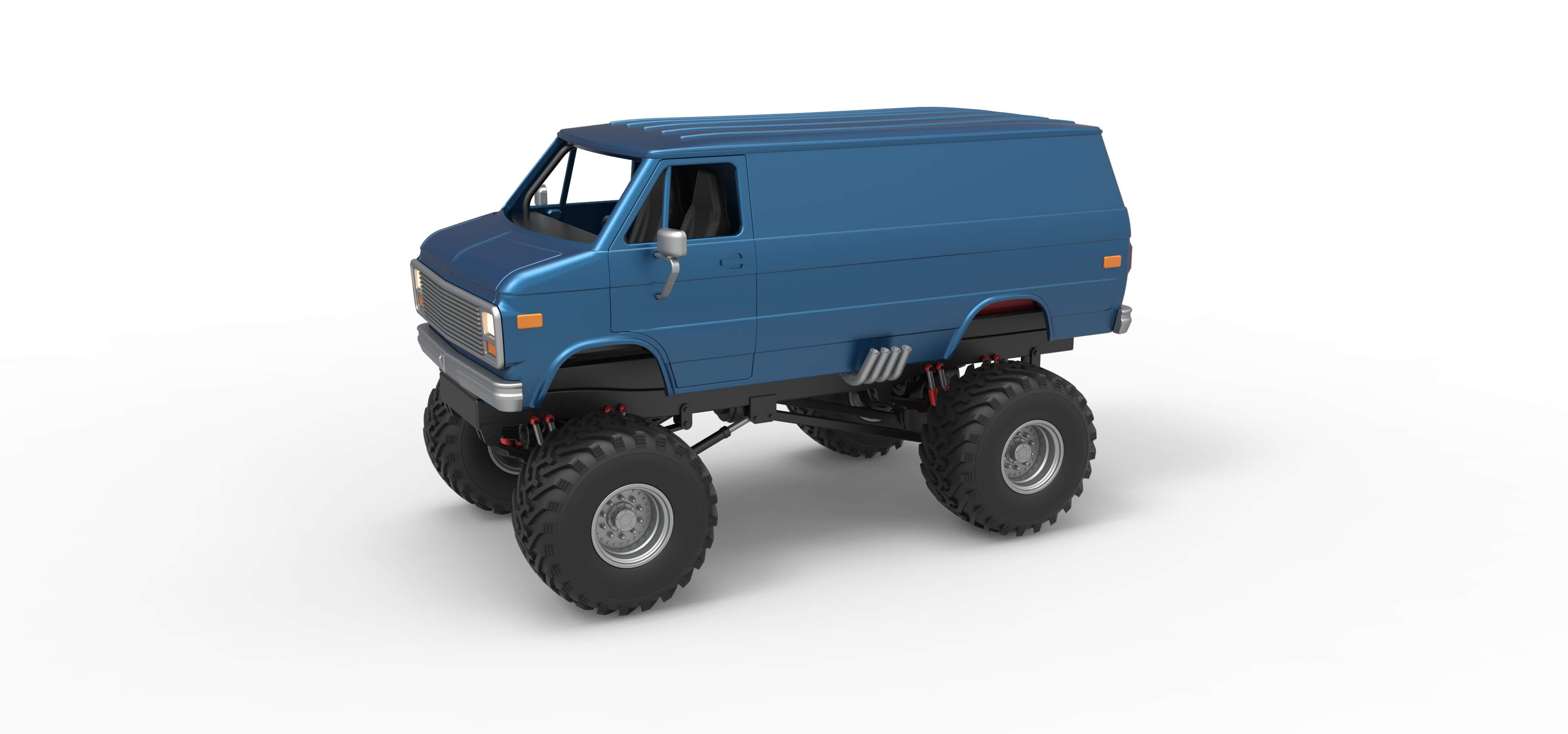 Monster Truck Van Version 2 Scale 1:25 3D Model