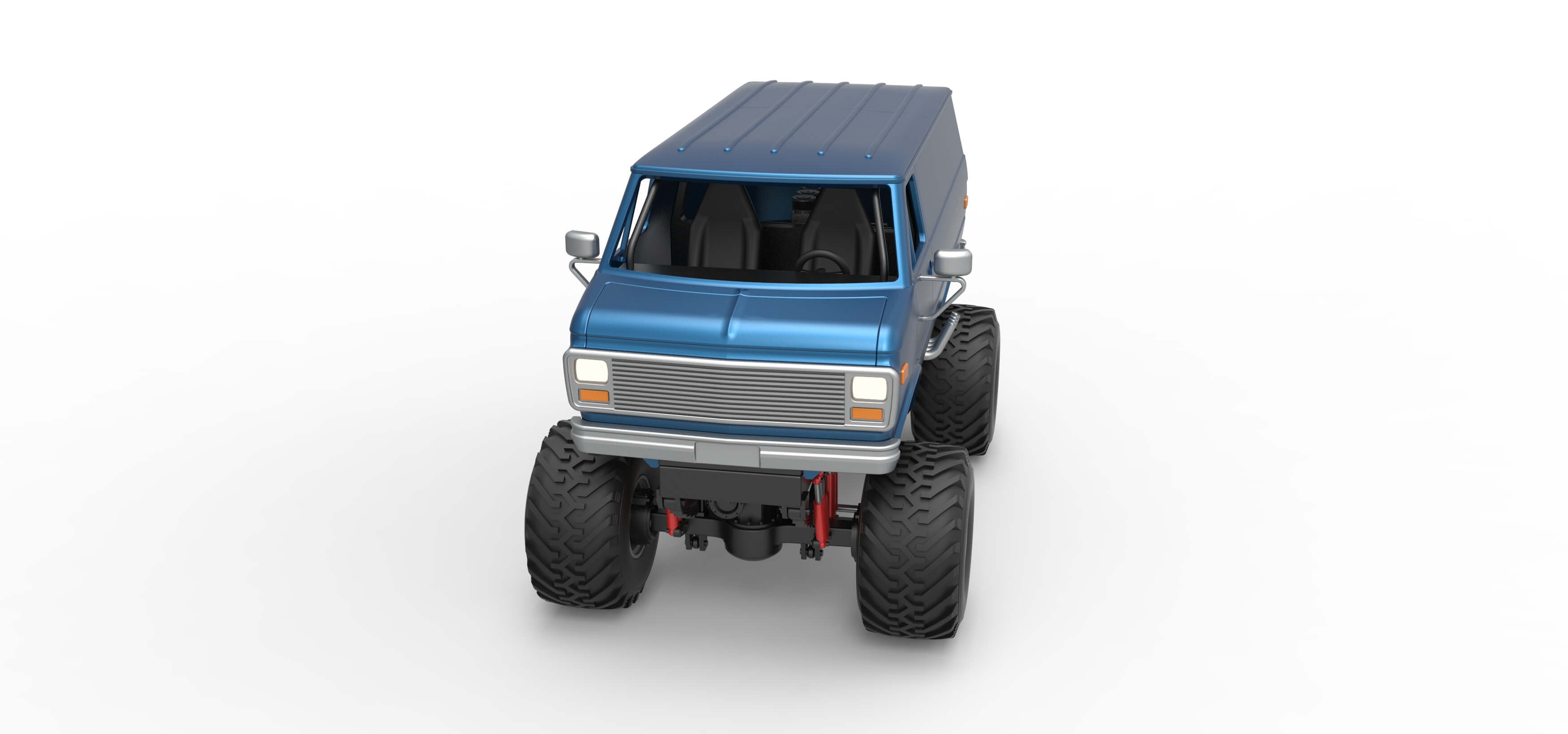 Monster Truck Van Version 2 Scale 1:25 3D Model
