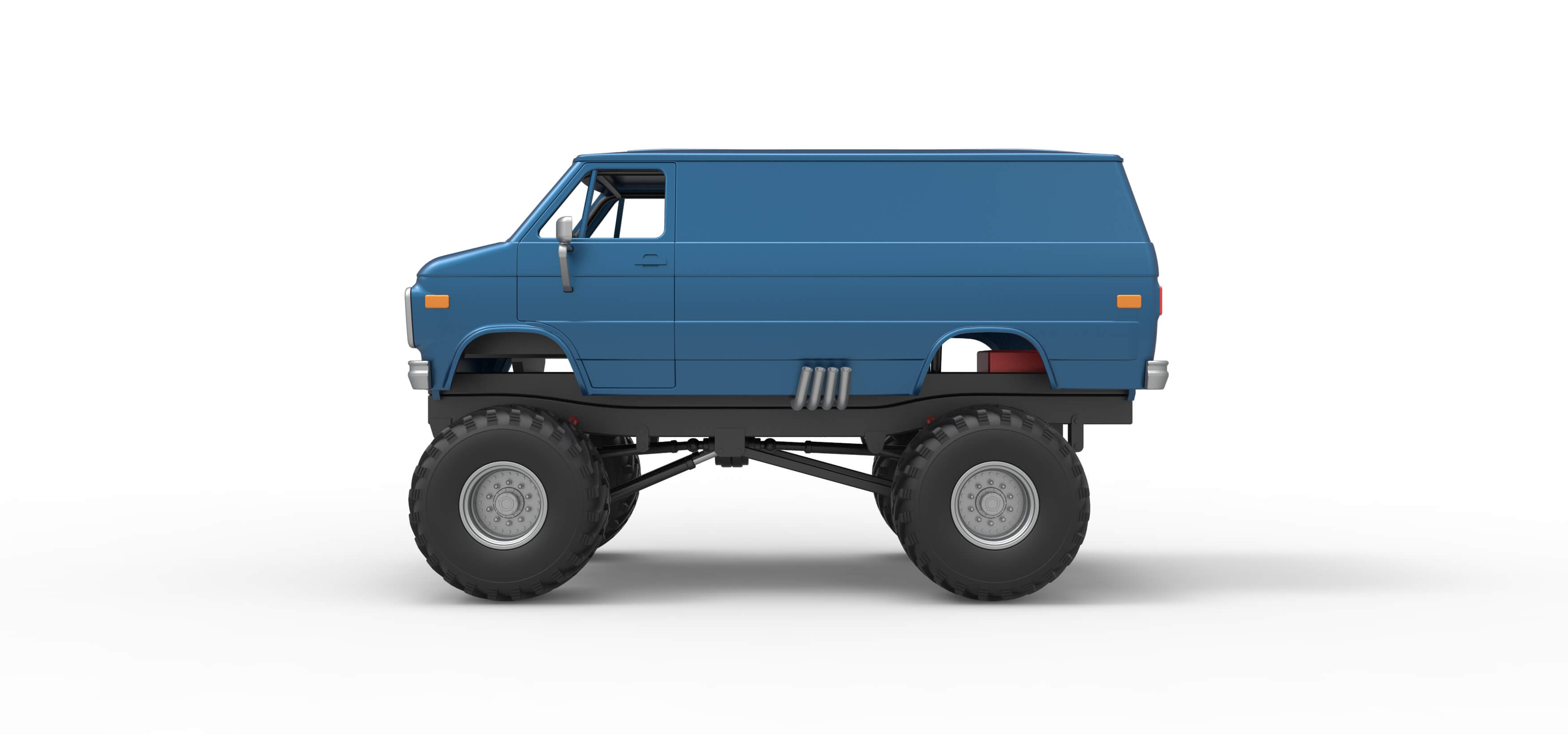 Monster Truck Van Version 2 Scale 1:25 3D Model